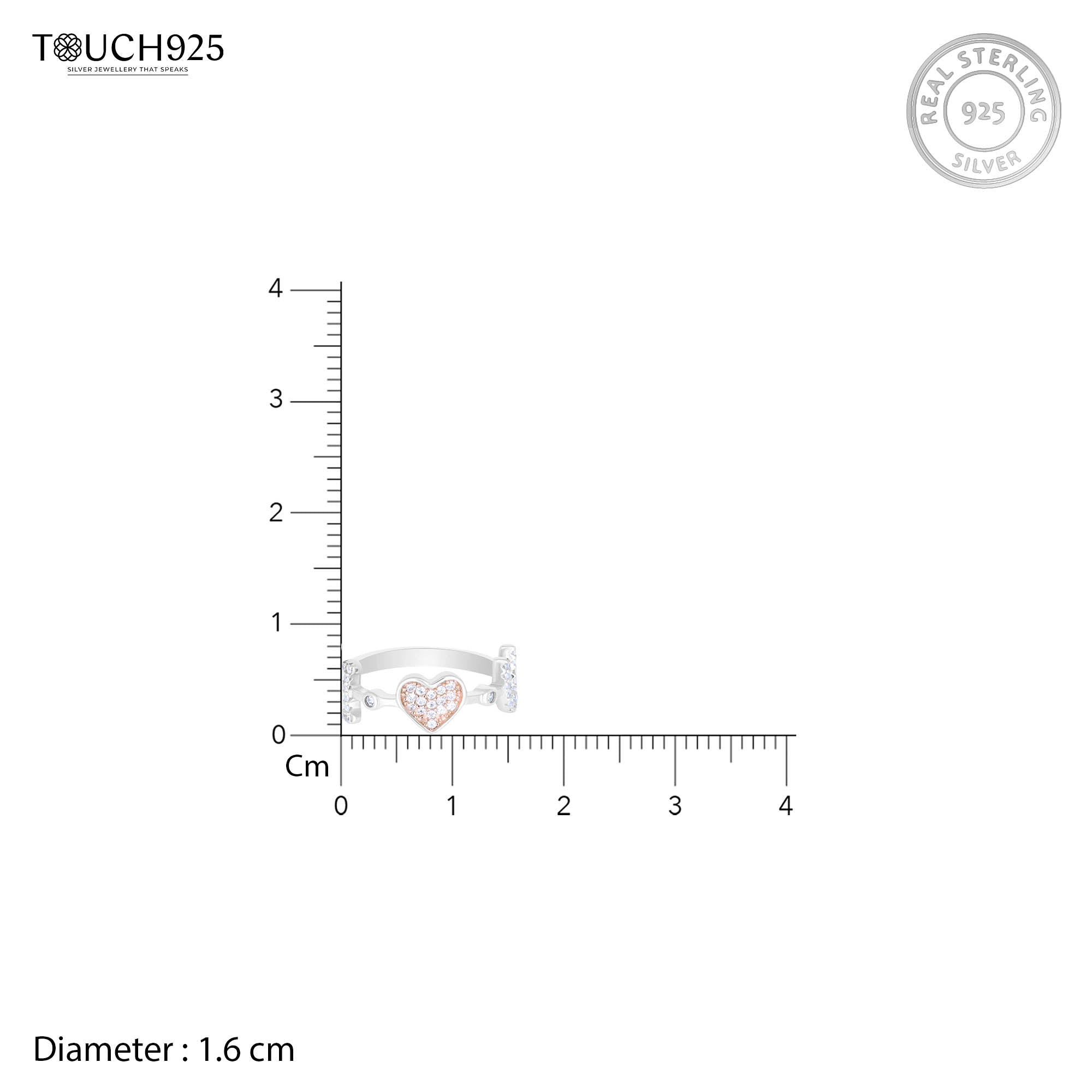 Love Heart-Crafted Silver Ring