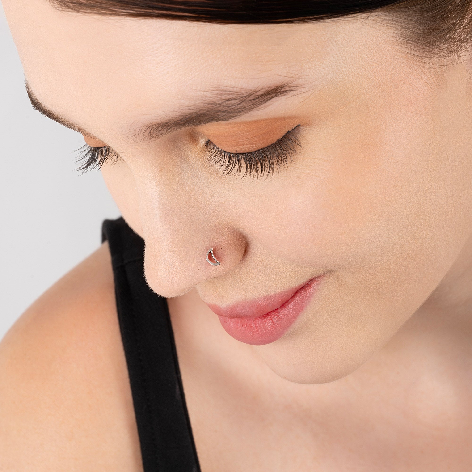 Crescent Charm Nose Pin