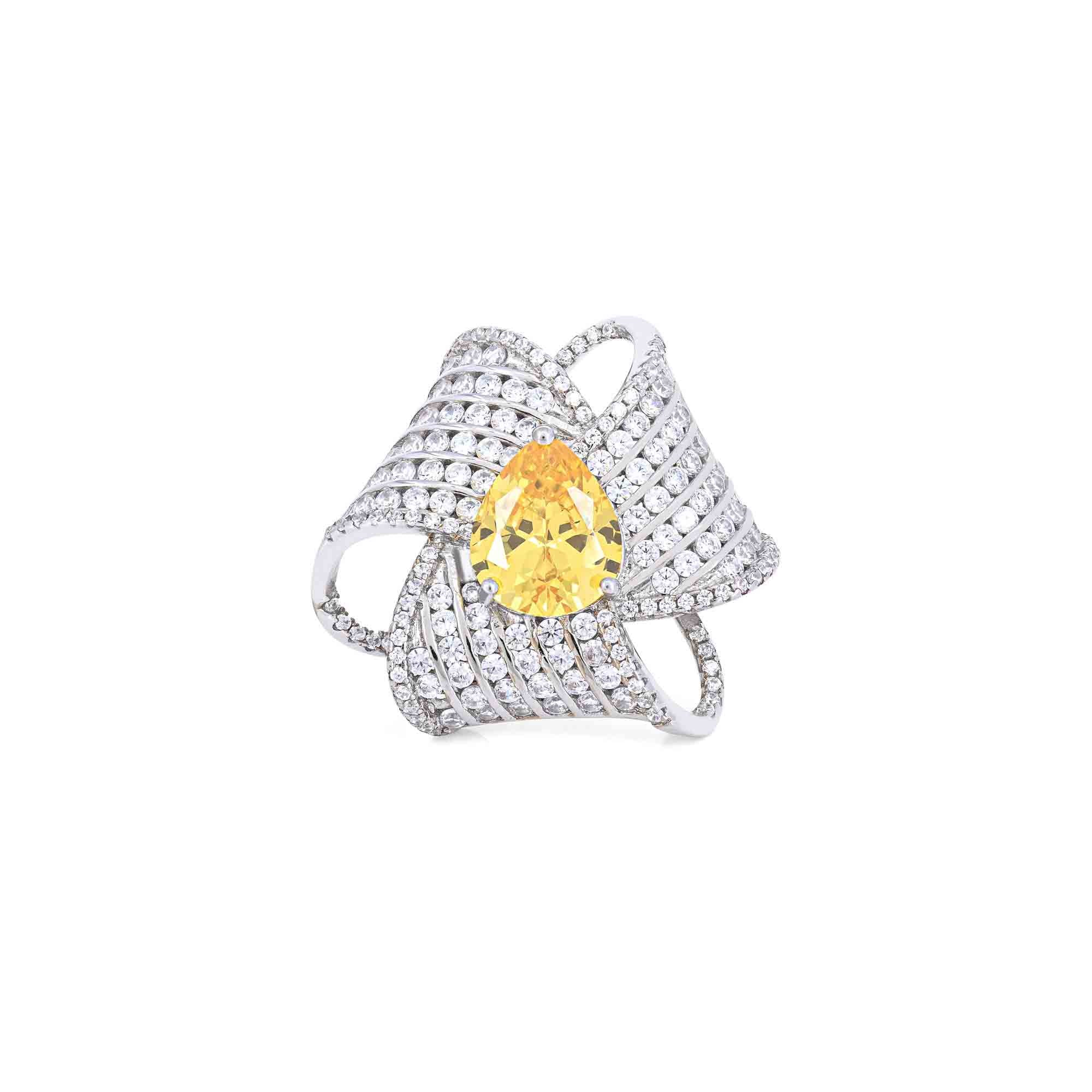 Sunburst Radiance Silver Ring