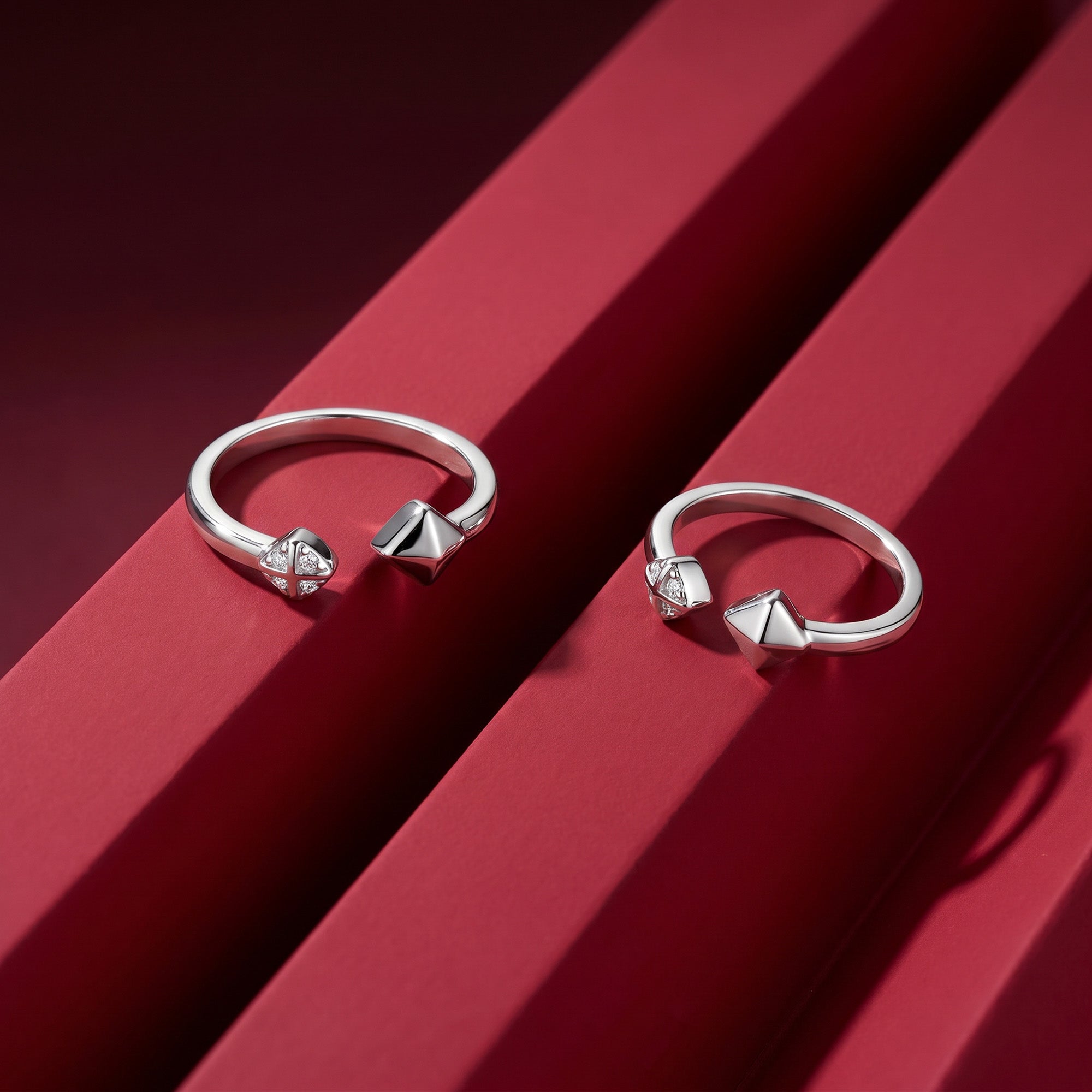 Twin Floral Cluster Open Toe Ring