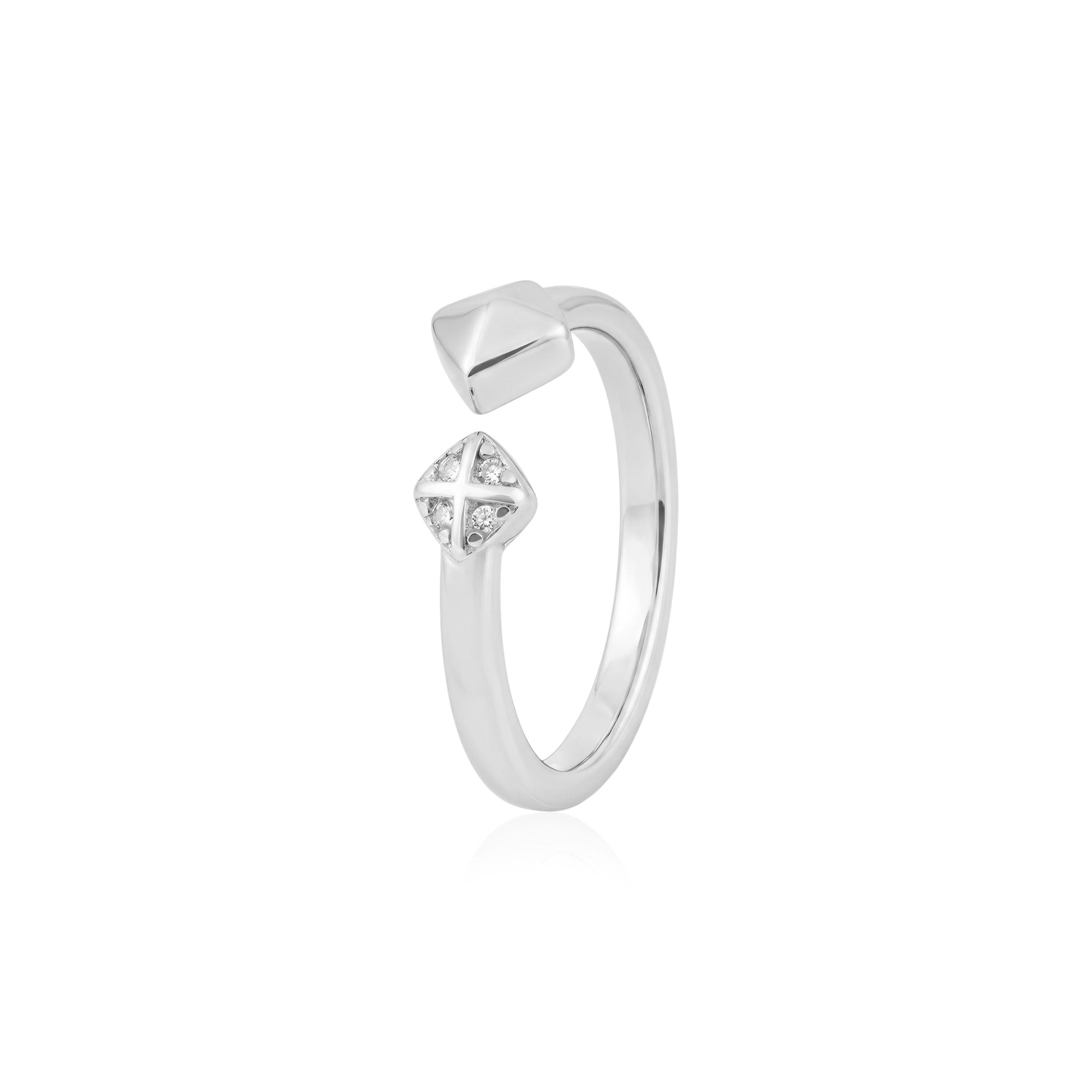 Geometric Pyramid Open Toe Ring