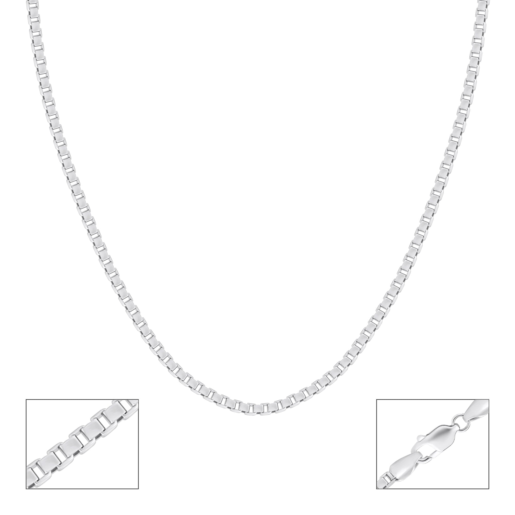 Box Link Silver Chain