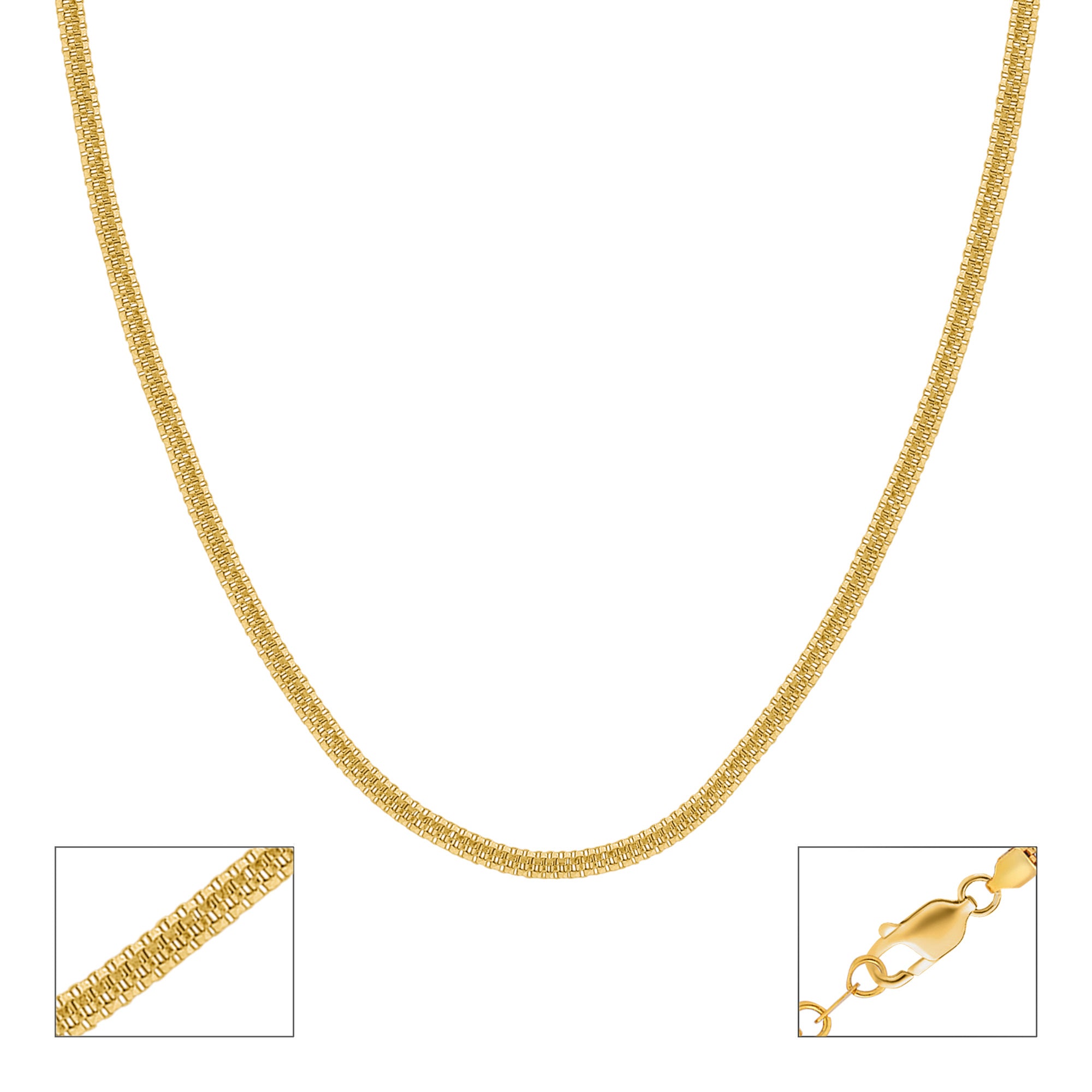 Aura Box Gold-Tone Silver Chain