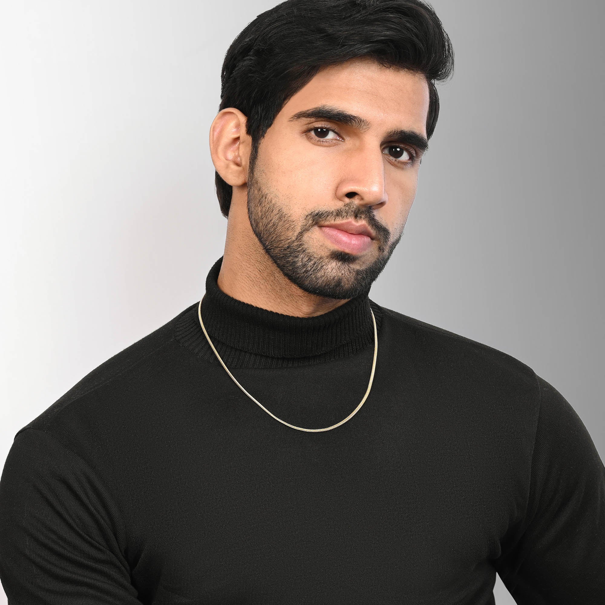 Aura Box Gold-Tone Silver Chain