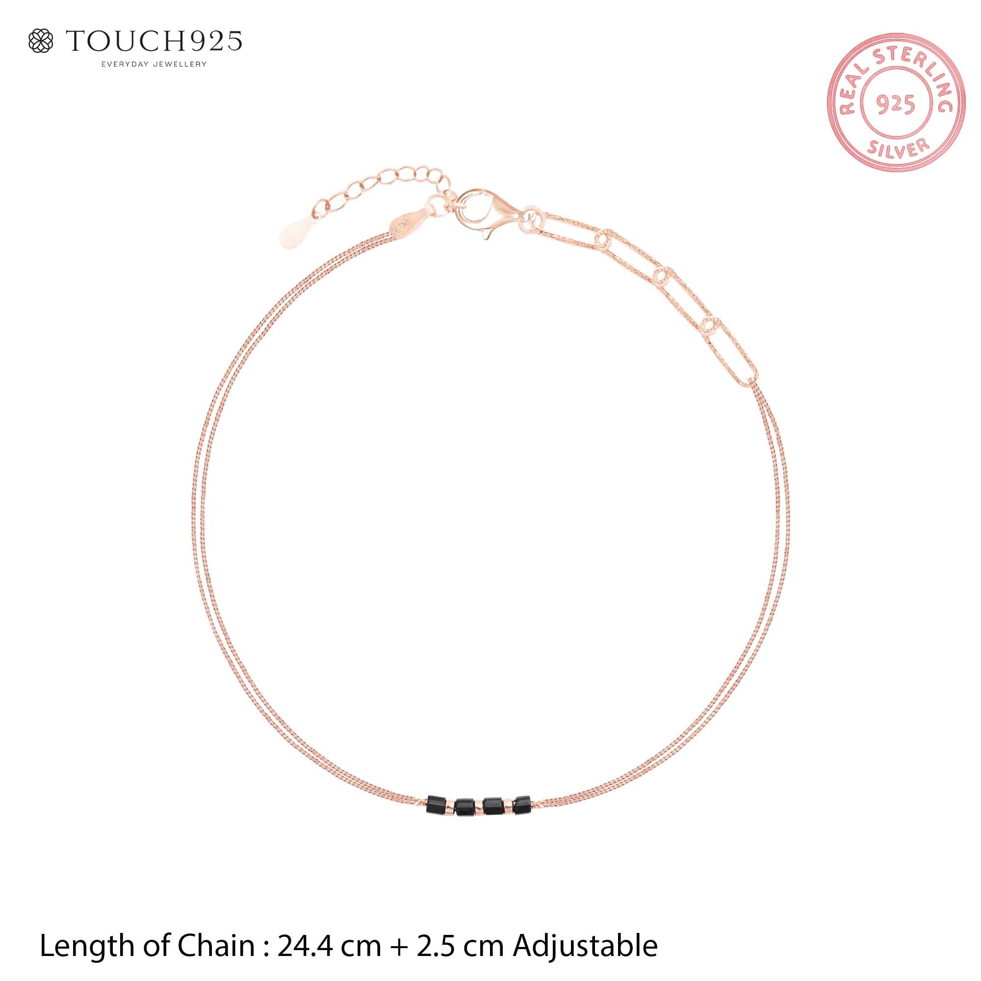 Cube Link Silver Anklet