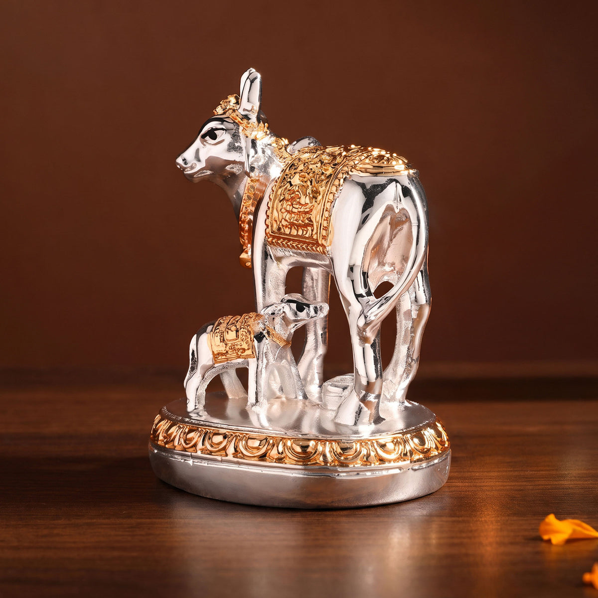 999 Silver Kamdhenu Idol