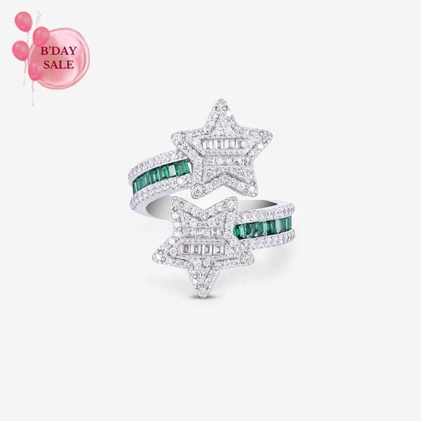 Emerald Enchantment Silver Ring - Touch925