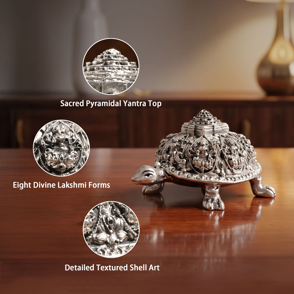999 Silver Plated Ashtalakshmi Tortoise