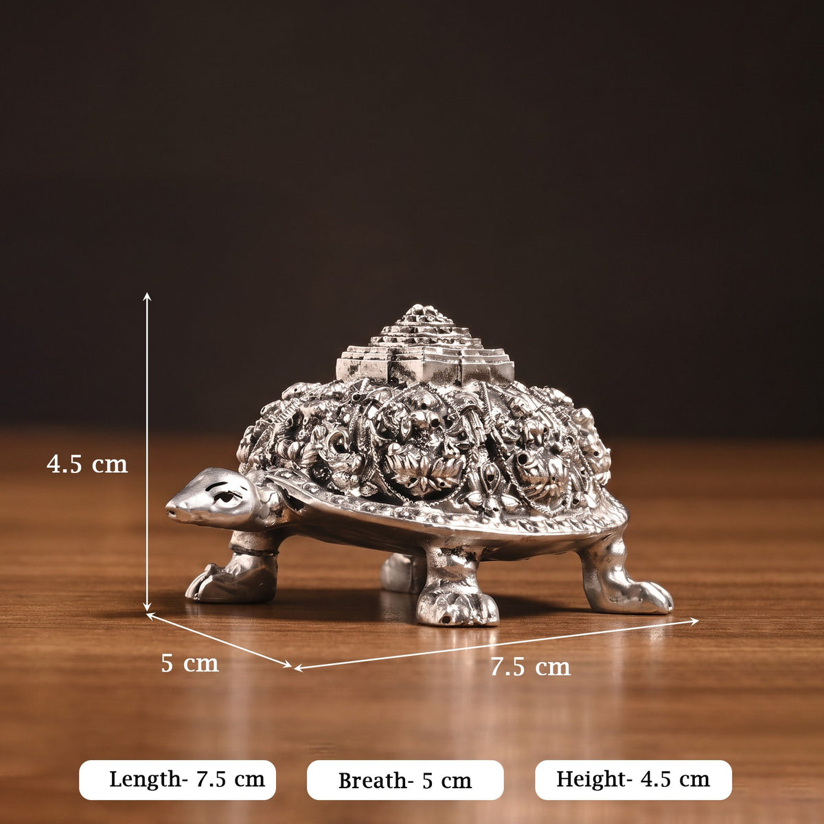 999 Silver Plated Ashtalakshmi Tortoise