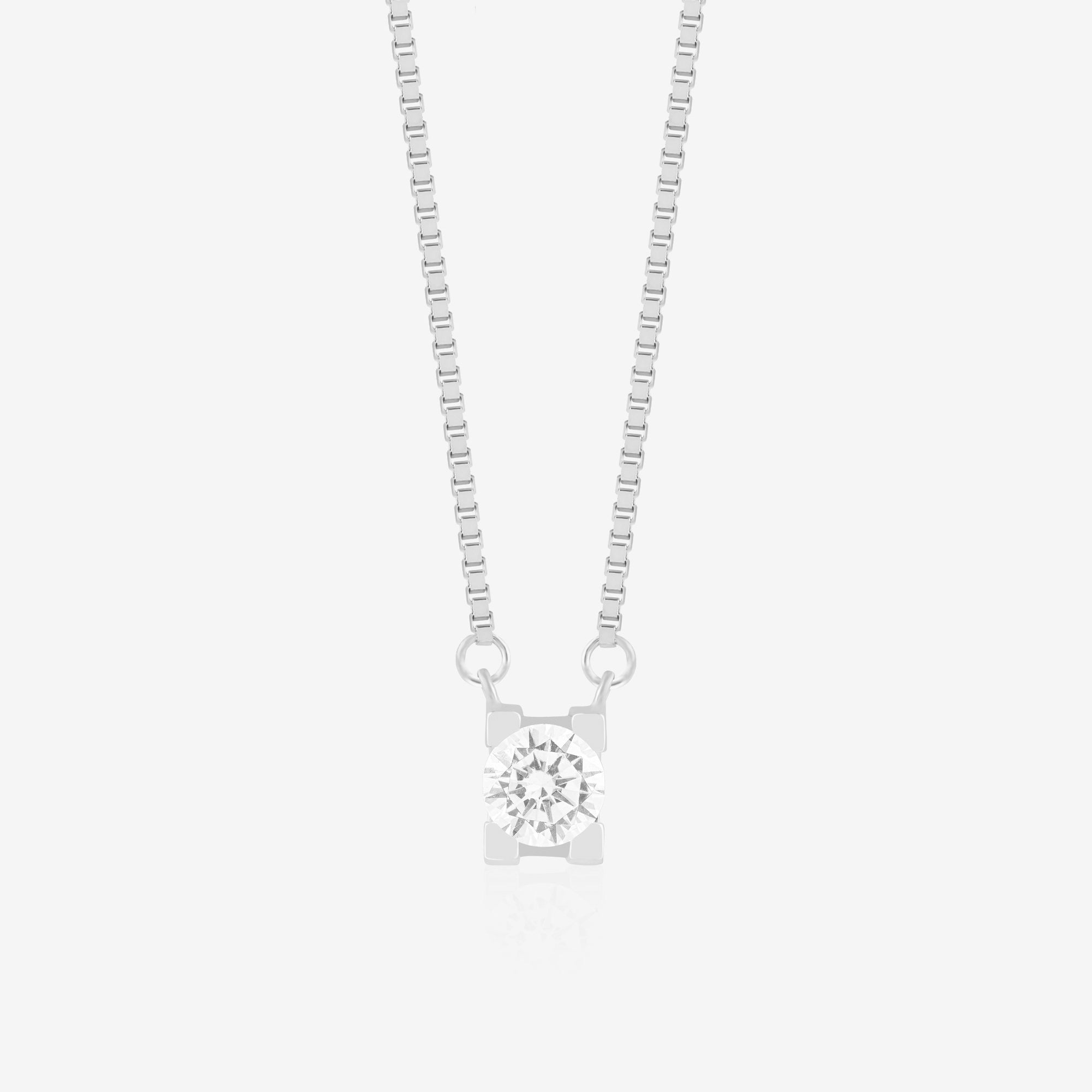 Crystal Solitaire Necklace