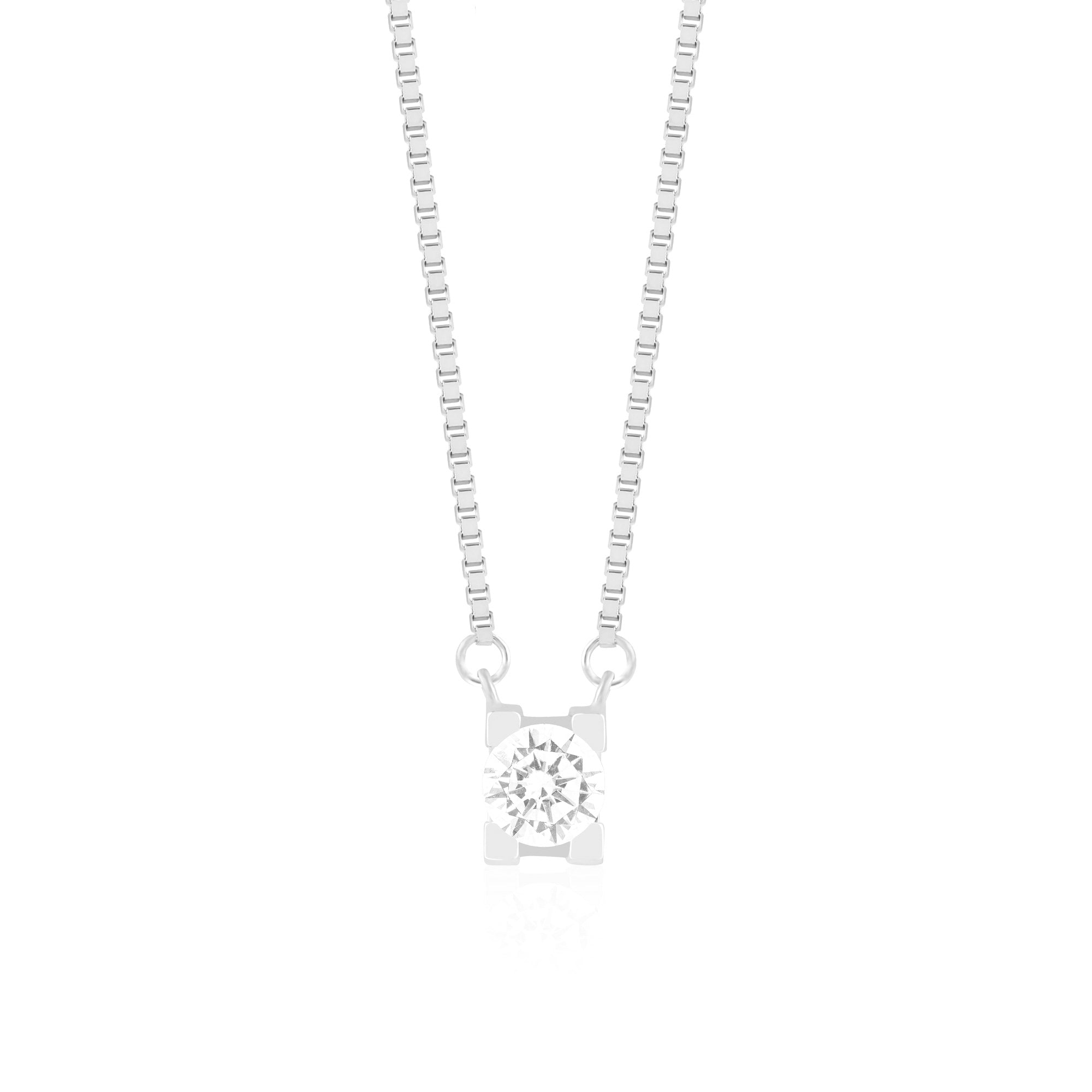 Crystal Solitaire Necklace