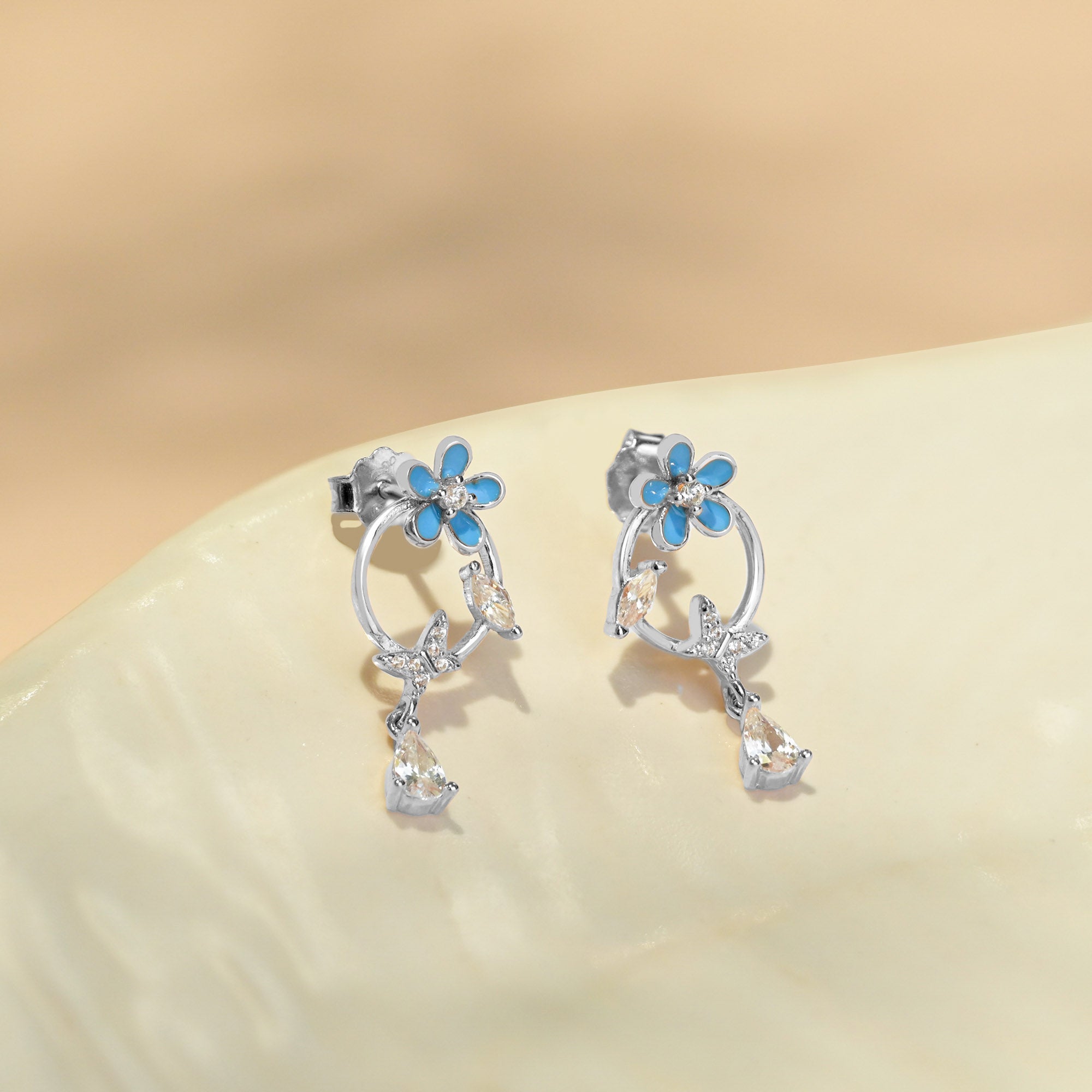 silver earrings