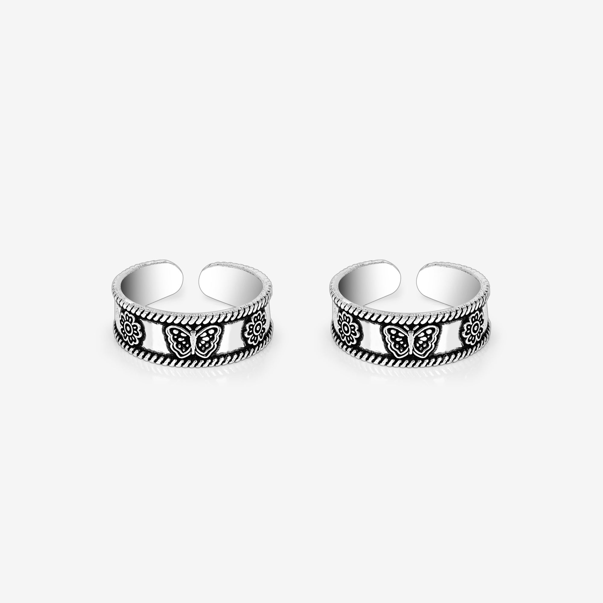silver toe rings