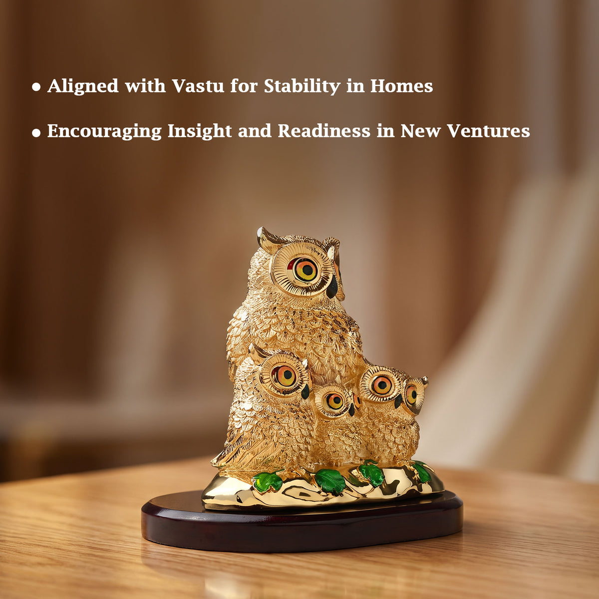999 Silver Plated Owl Family Figurine