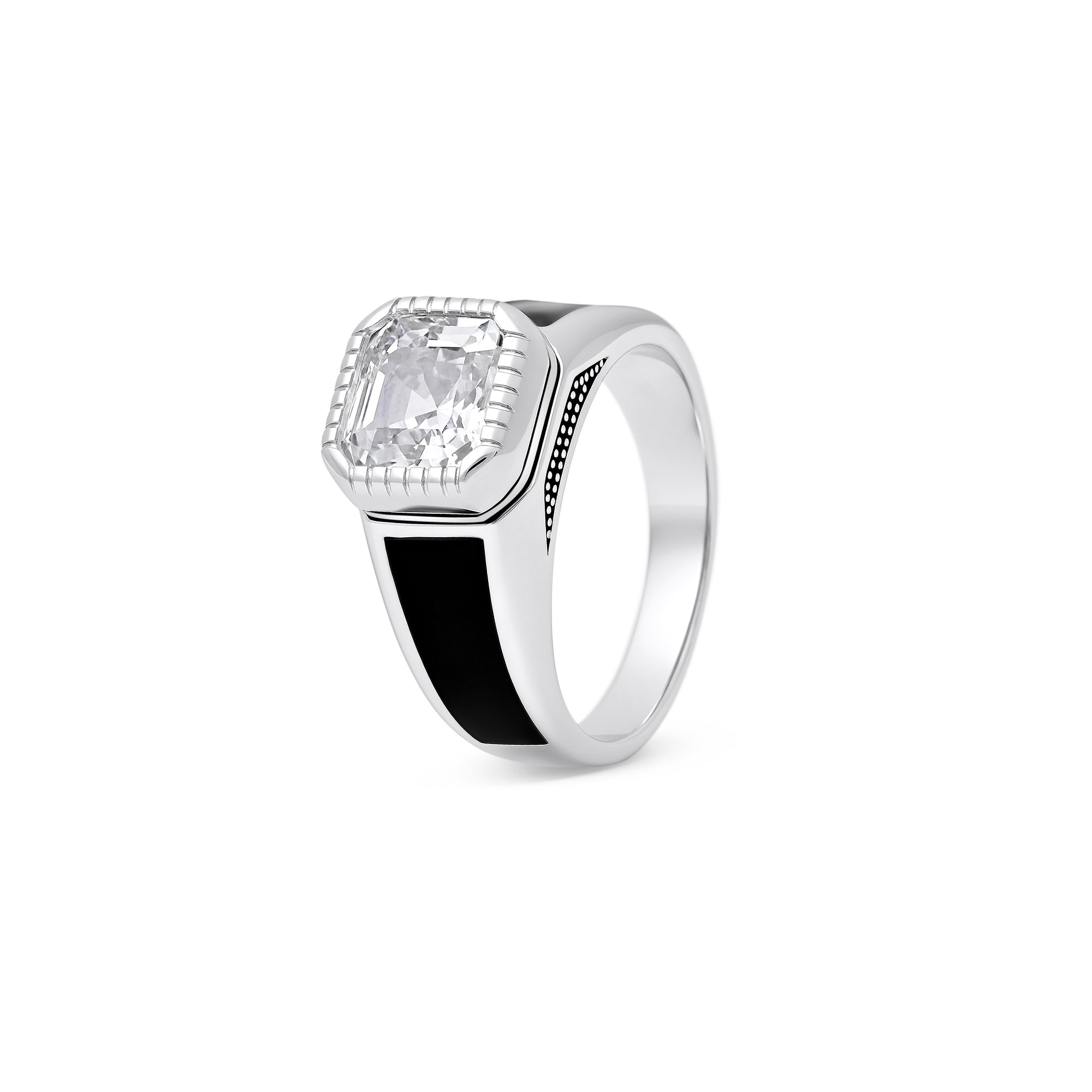 Radiant Edge Silver Ring