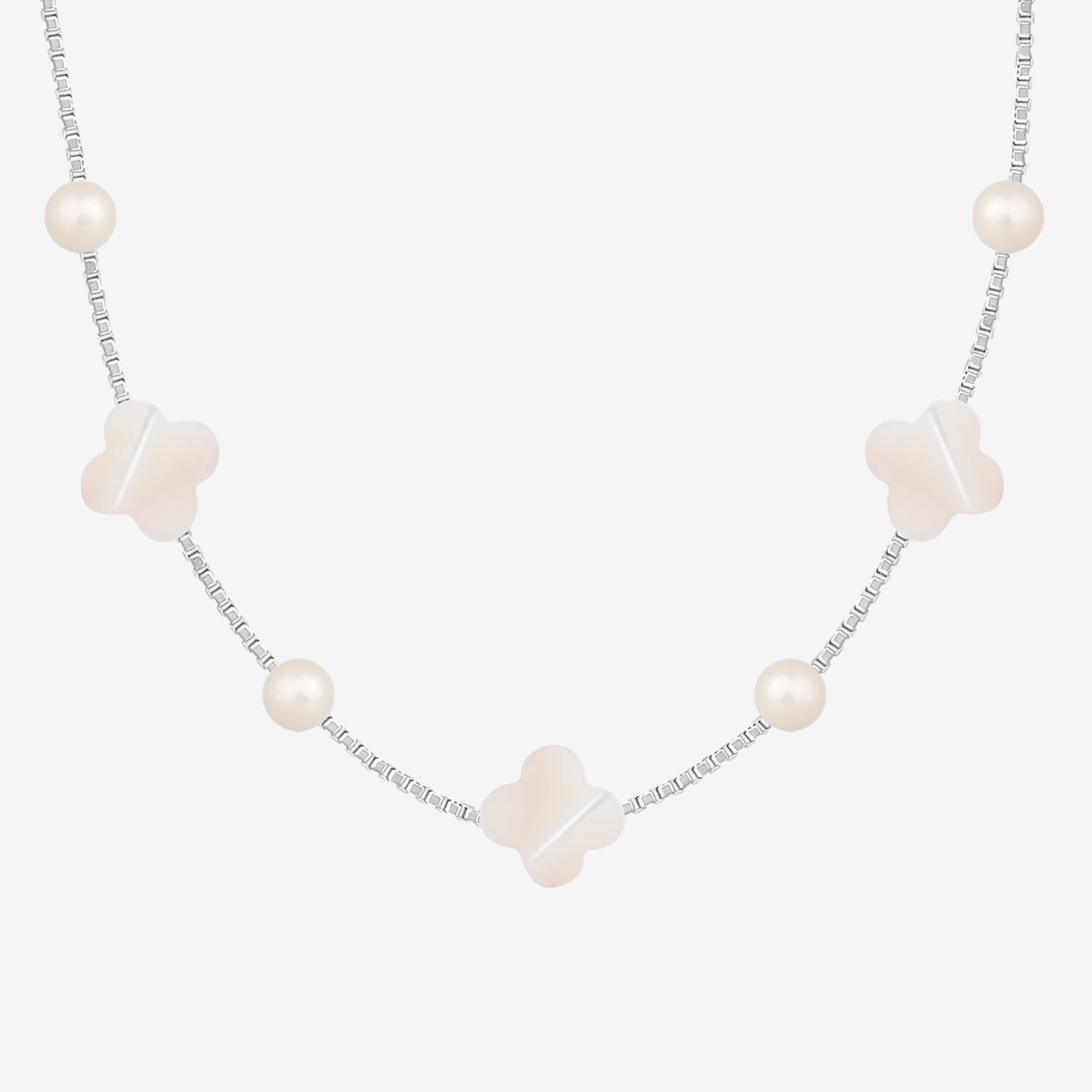 Flowers & Pearls Necklace