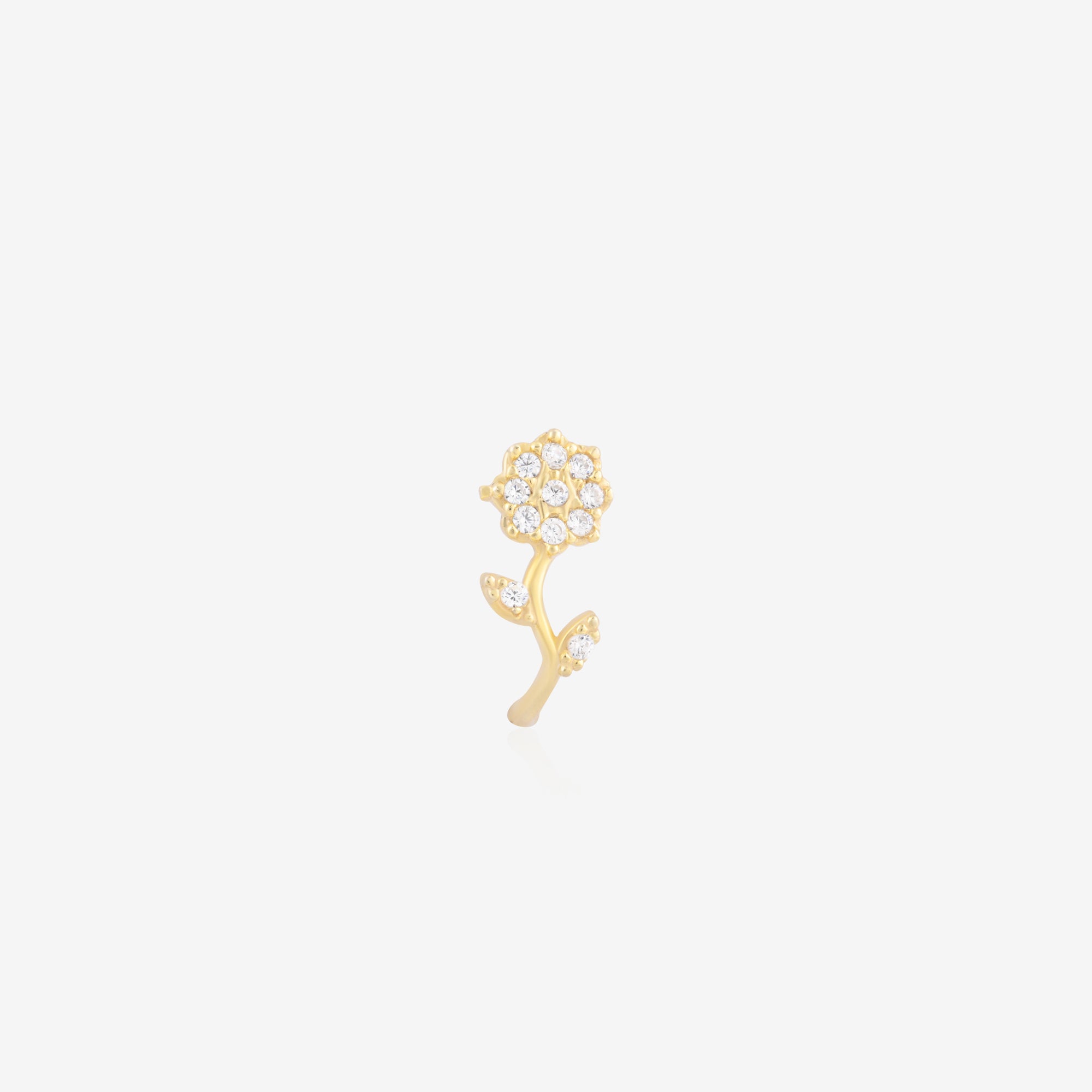 Floral CZ Spark Nose Pin