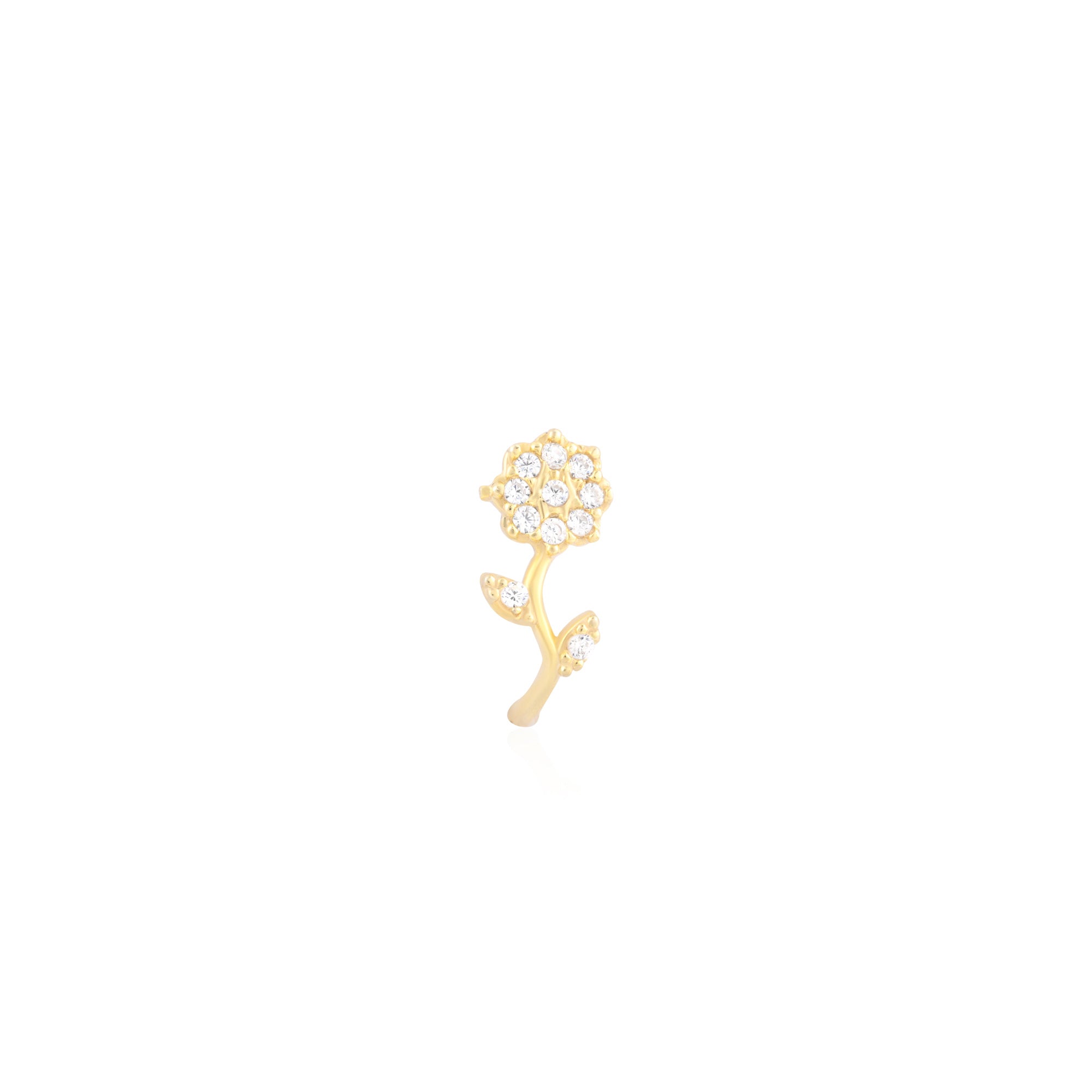 Floral CZ Spark Nose Pin