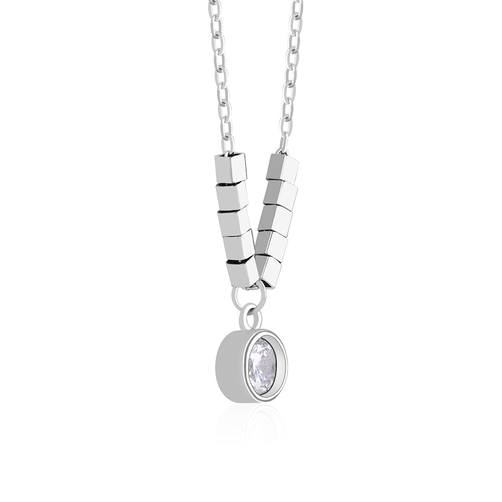 Circular Drop Charm Necklace