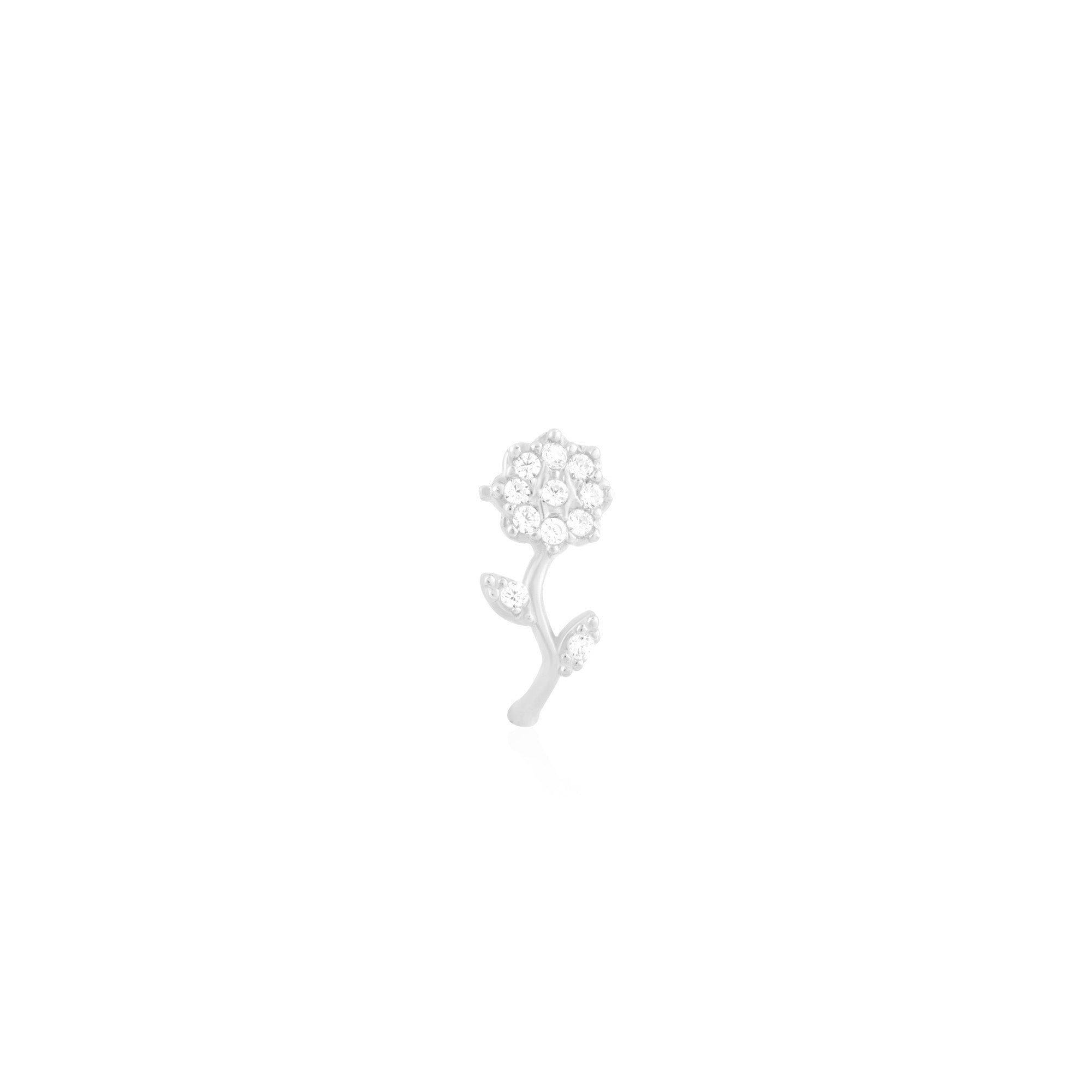 Floral CZ Spark Nose Pin