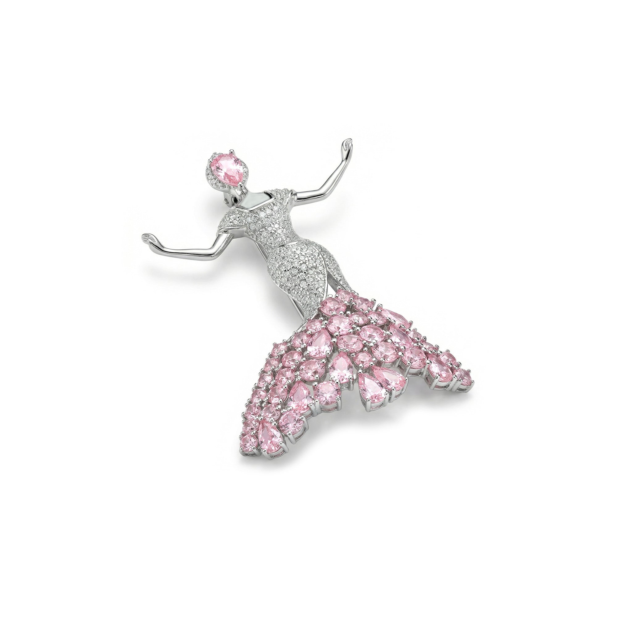Ballerina Silver Brooch