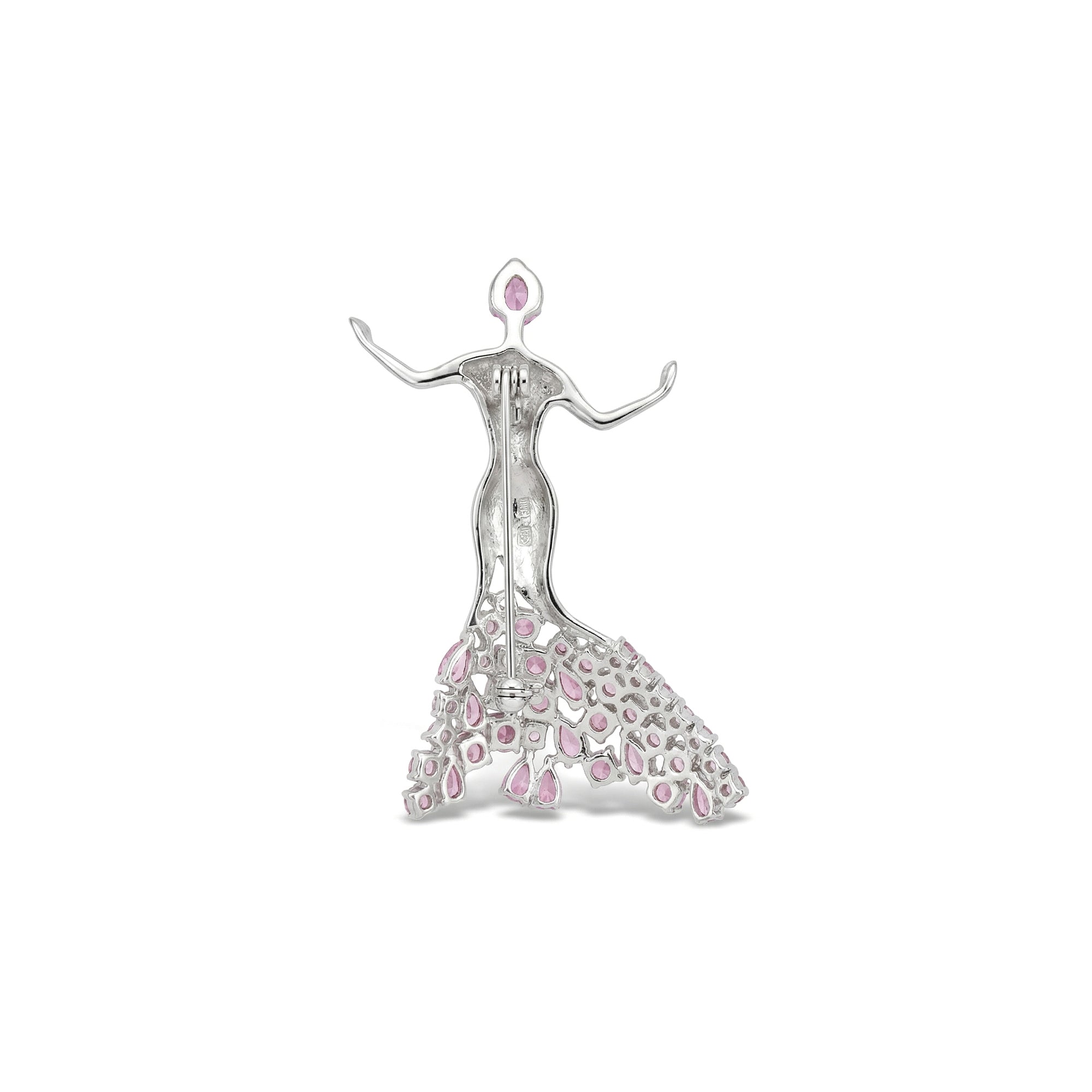 Ballerina Silver Brooch