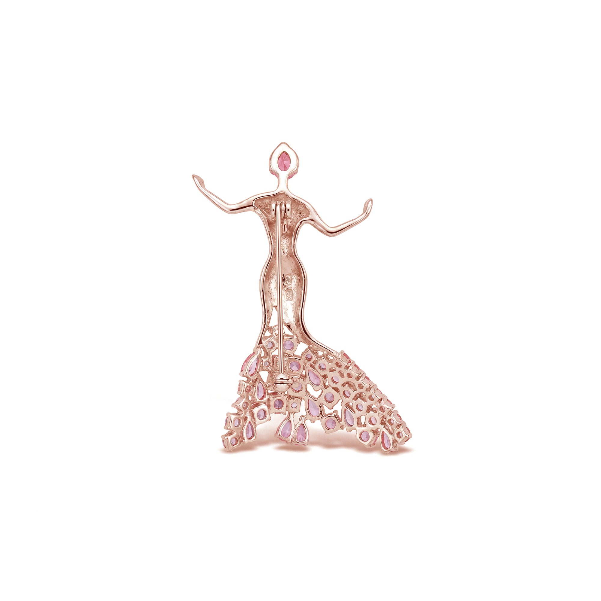 Ballerina Silver Brooch