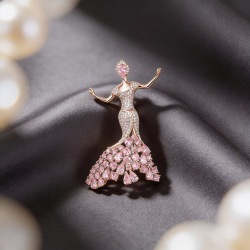 Ballerina Silver Brooch