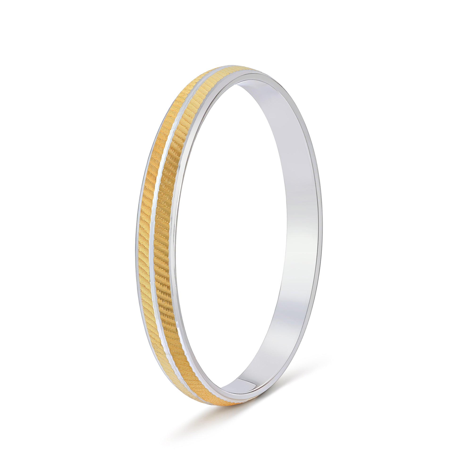 Dual-Tone Striped Men Kada