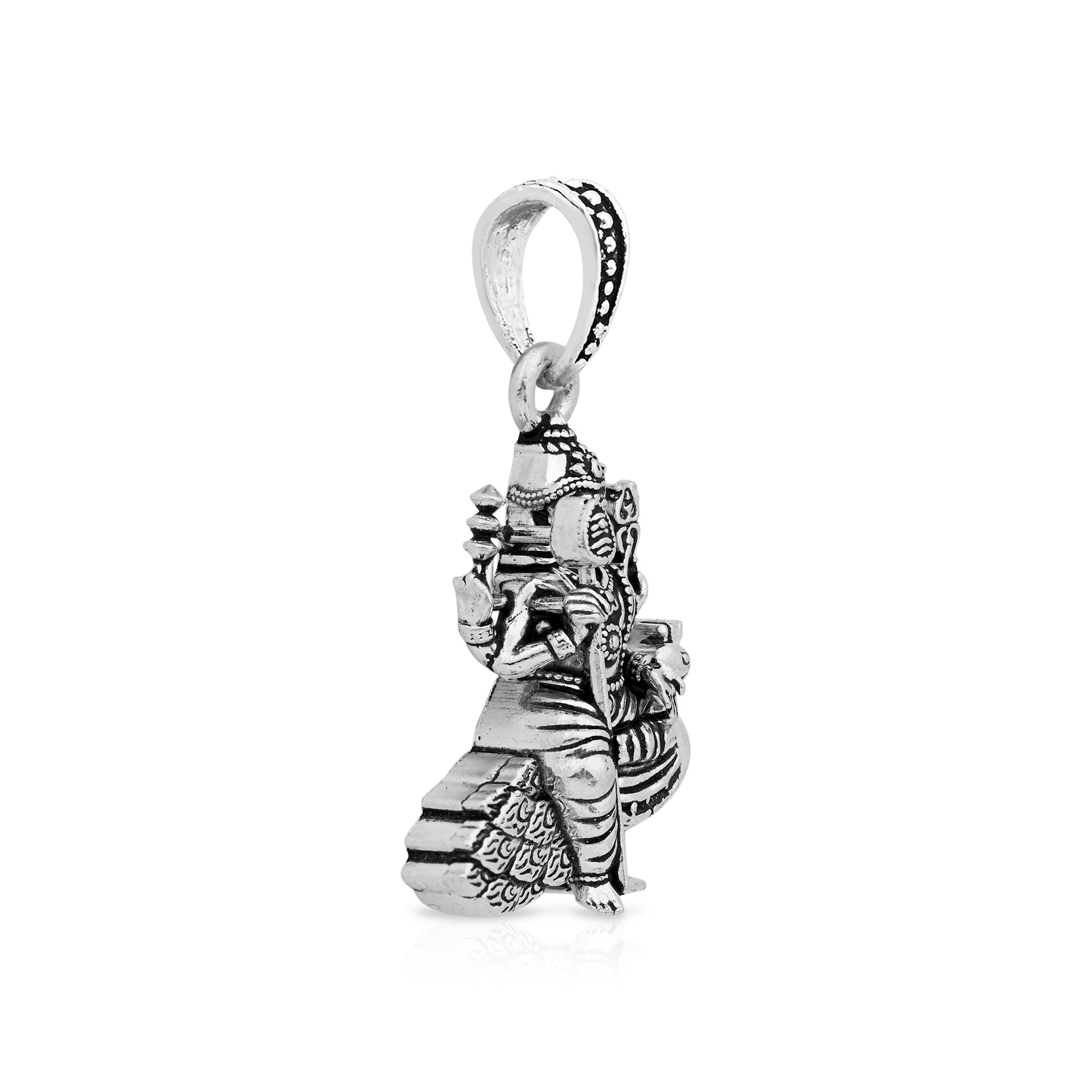 Lord Kartikeya Peacock Silver Pendant