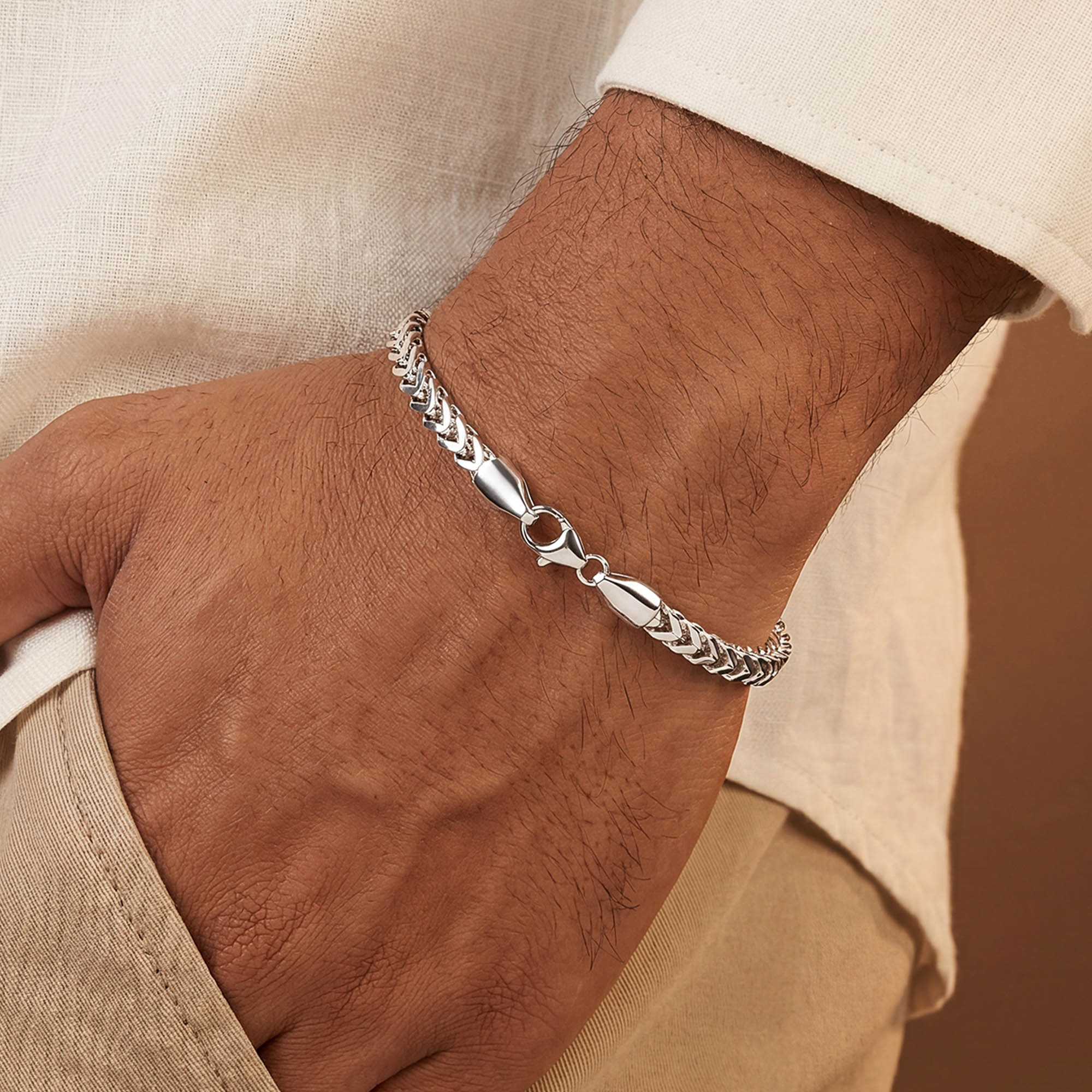 925 Silver Men's Link Chain Bracelet - Touch925 Silver Jewellery
