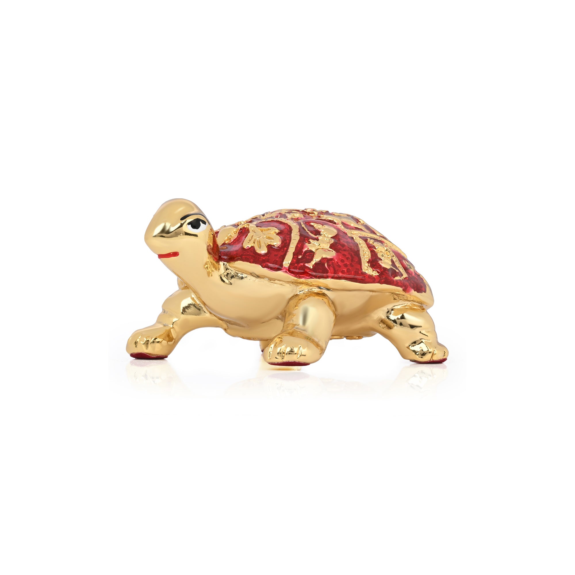 24K Gold Plated Meenakari Turtle