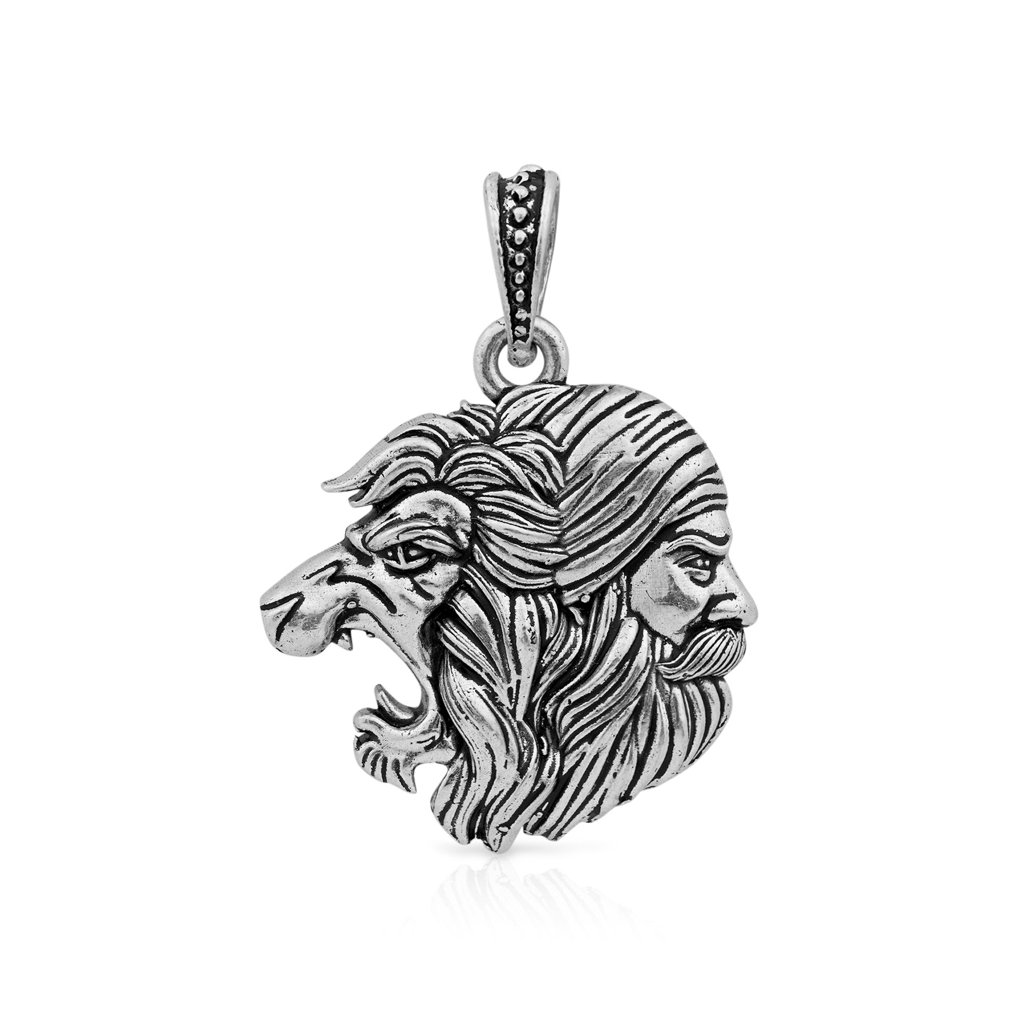 Shivaji Maharaj Lion Silver Pendant