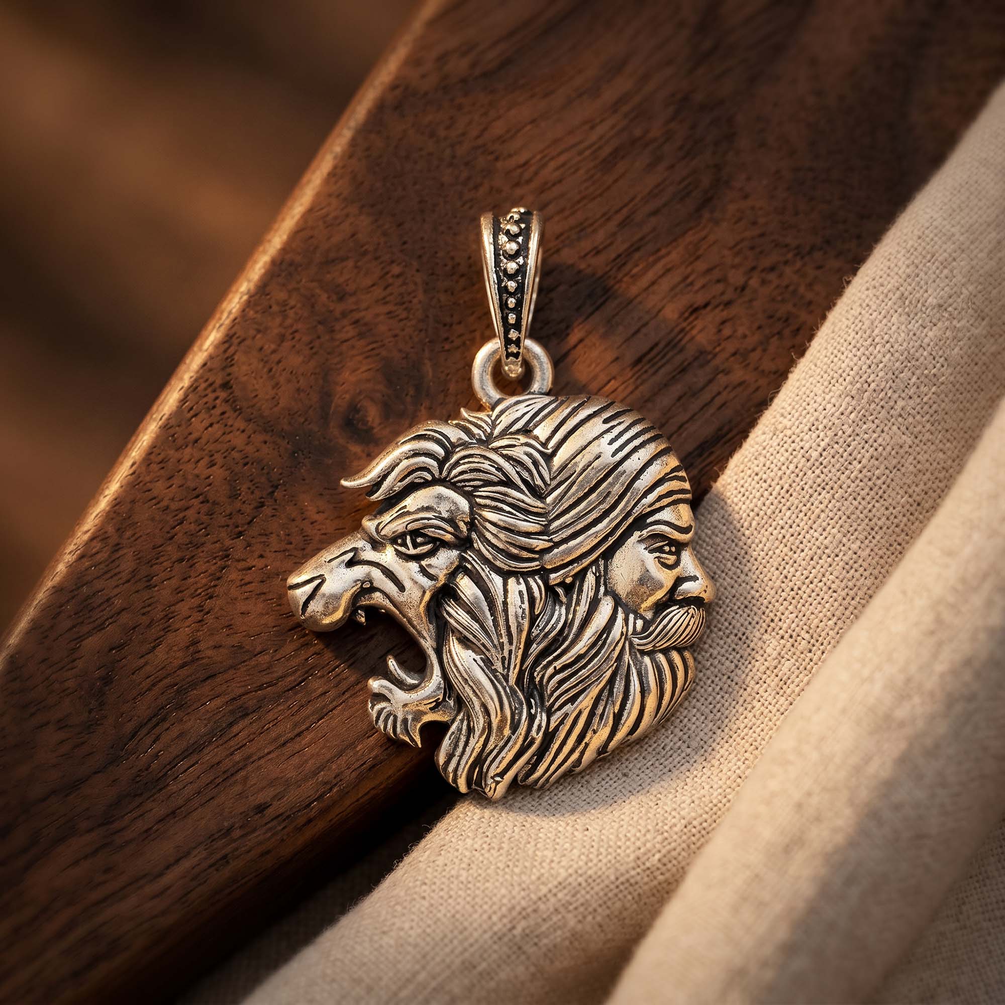 Shivaji Maharaj Lion Silver Pendant