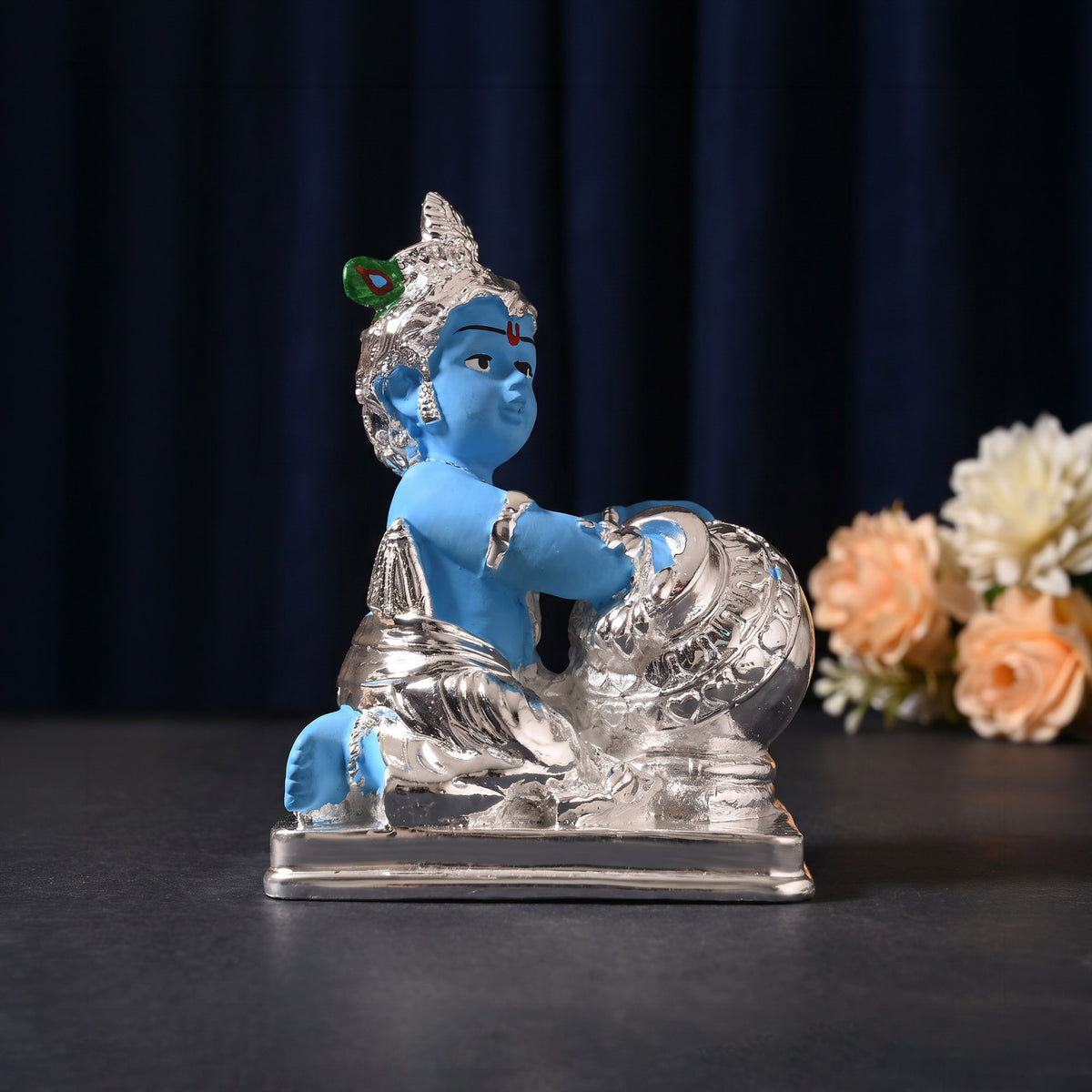 999 Silver Plated Bal Gopal Idol