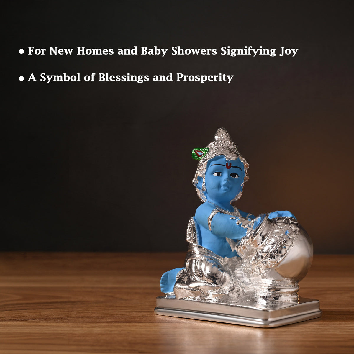 999 Silver Plated Bal Gopal Idol