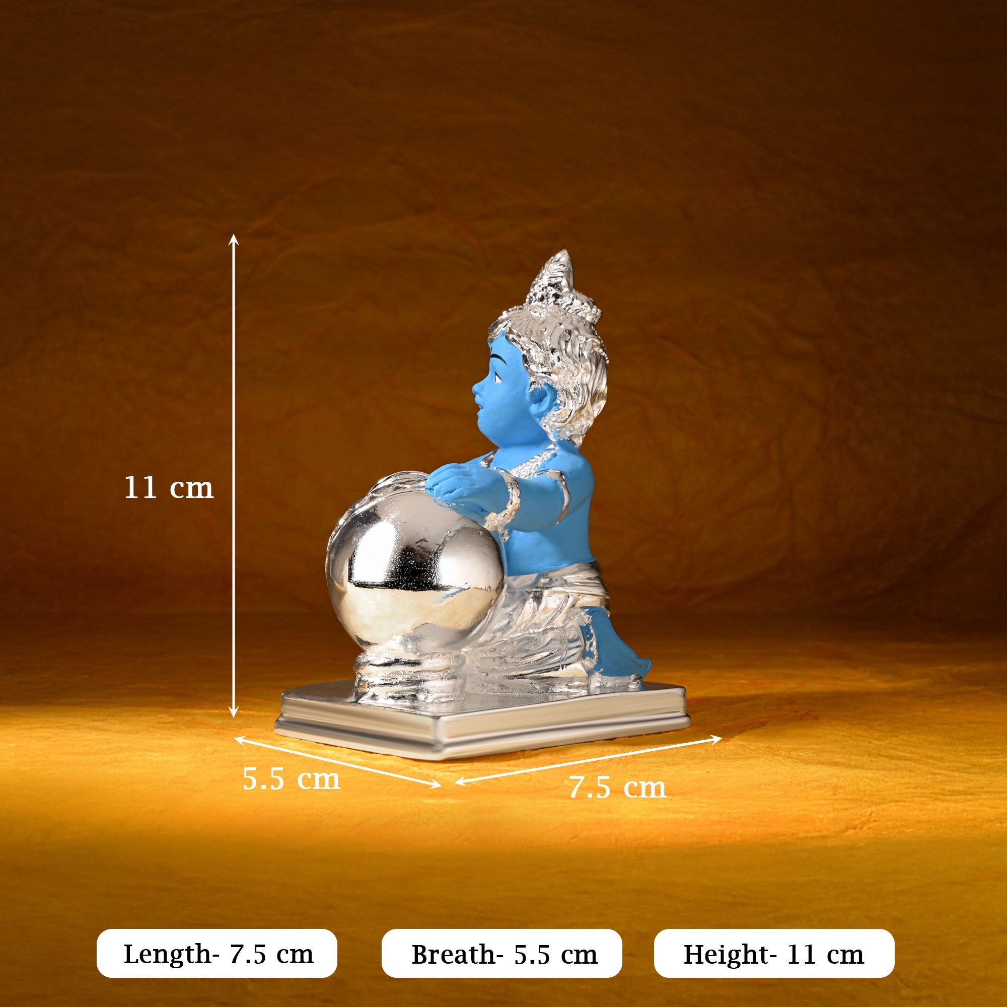 999 Silver Plated Bal Gopal Idol