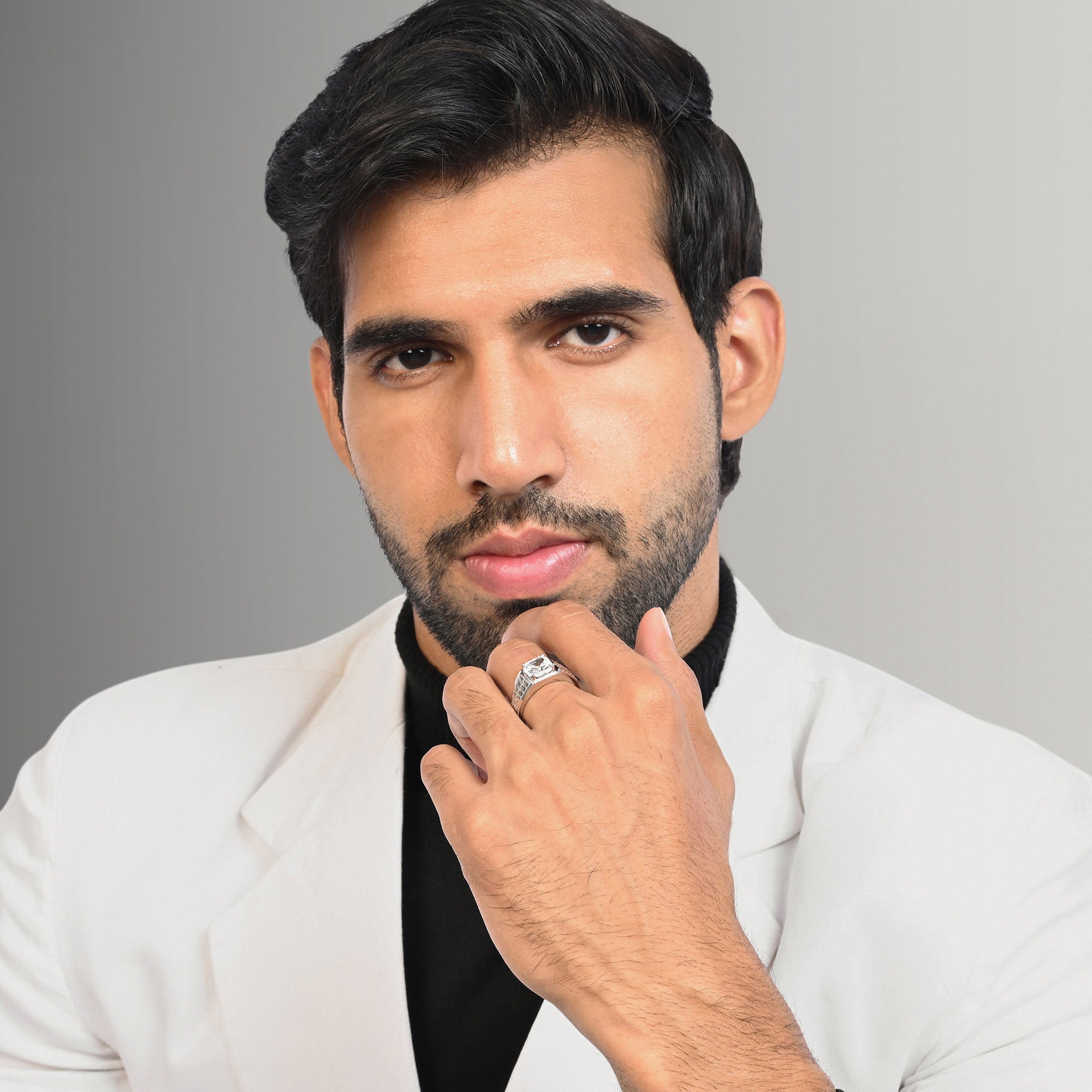 Matrix Cut Silver Ring