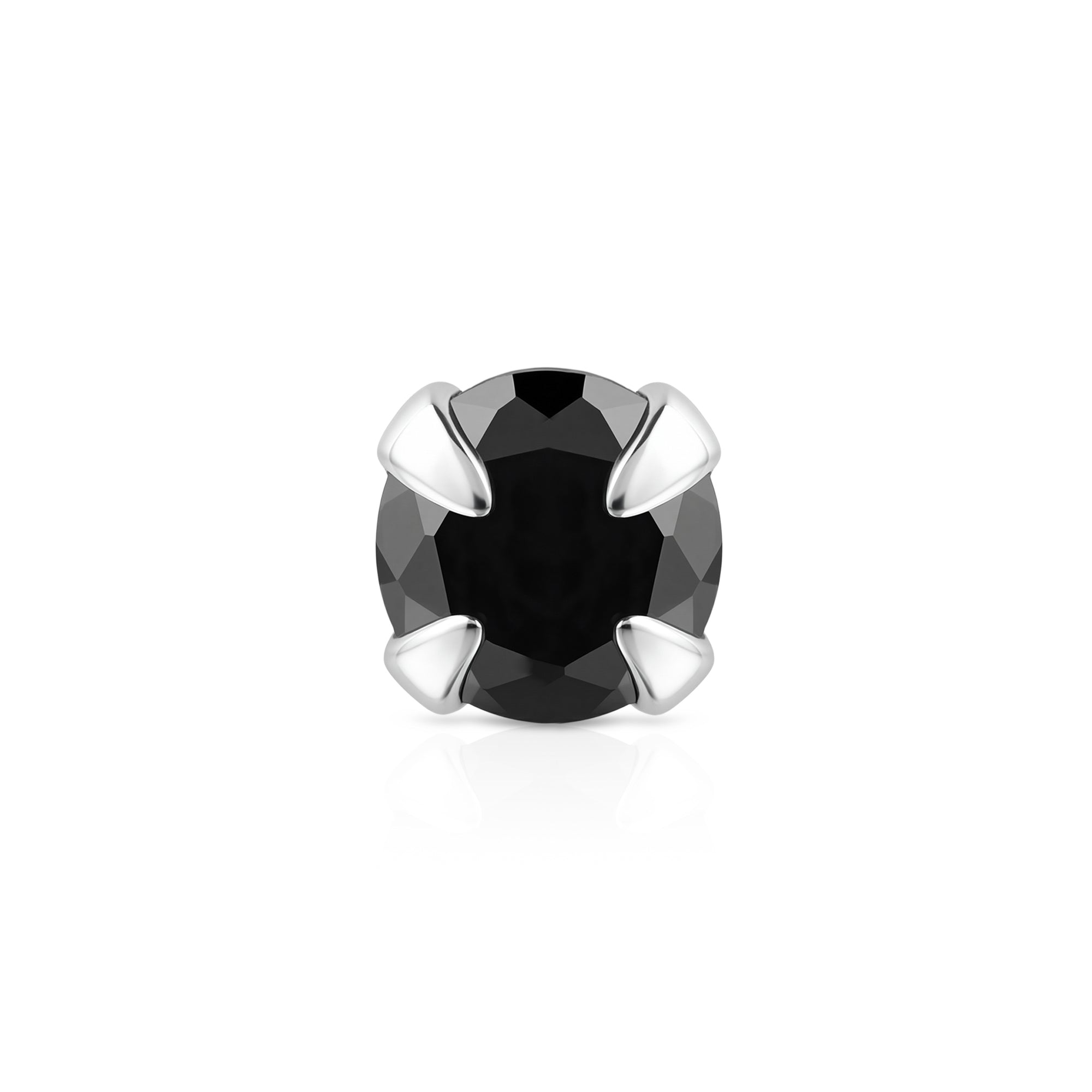 Black Zircon Silver Stud Earring