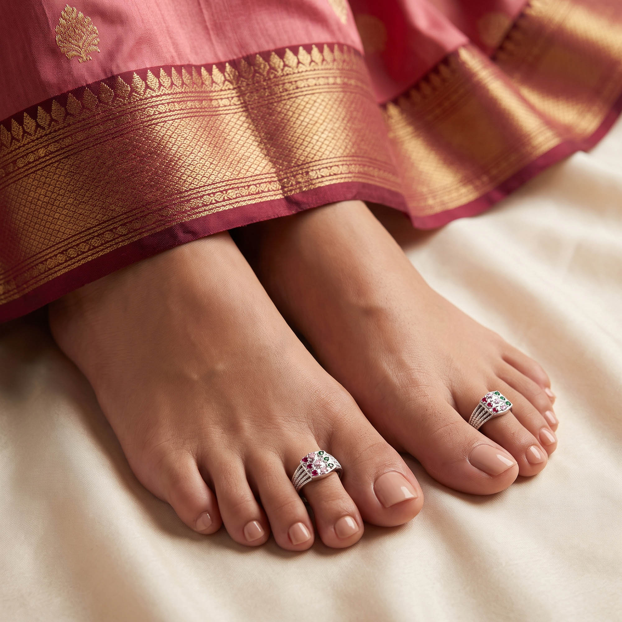 Geometric Multi-Stone Ring
