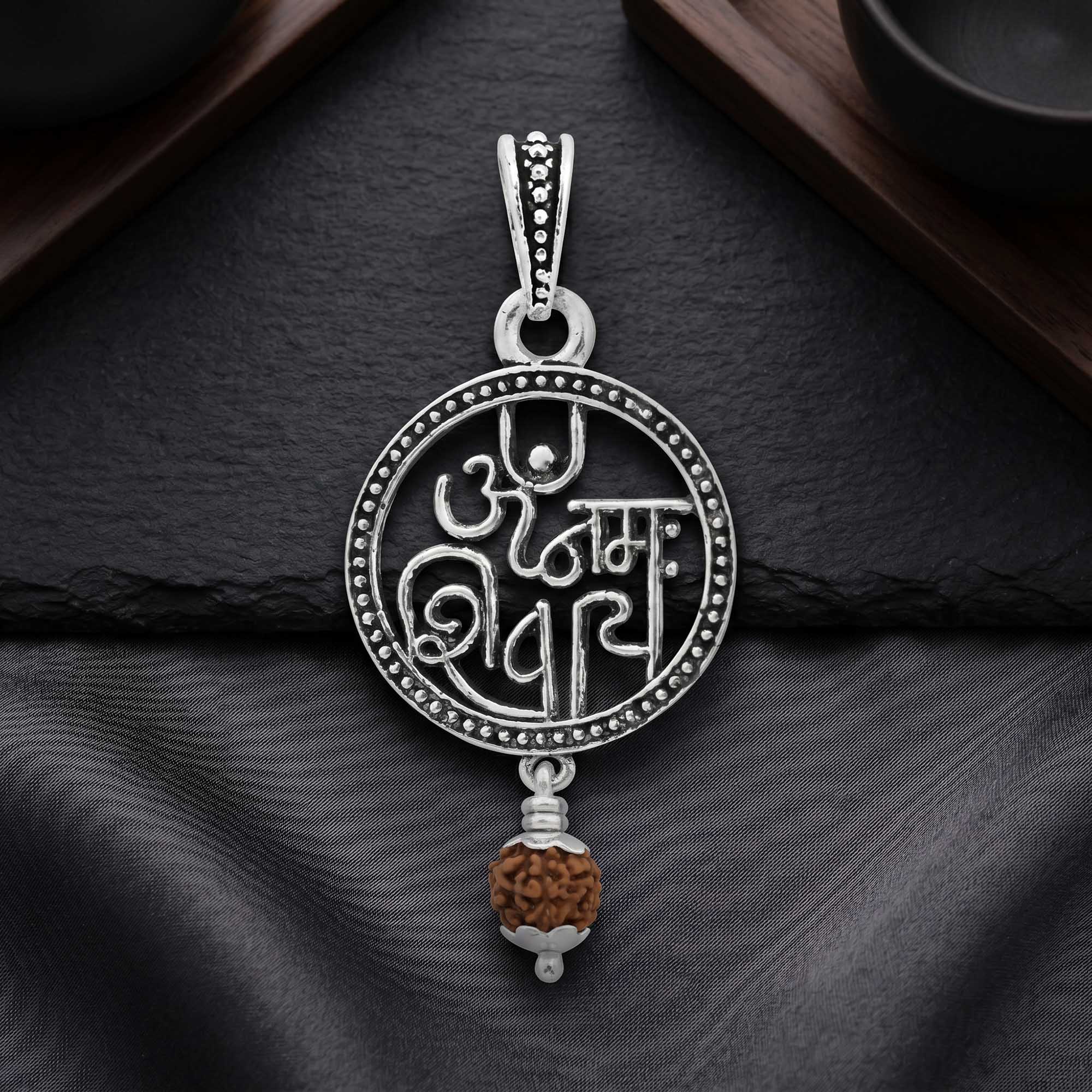 Om Namah Shivaya Silver Pendant