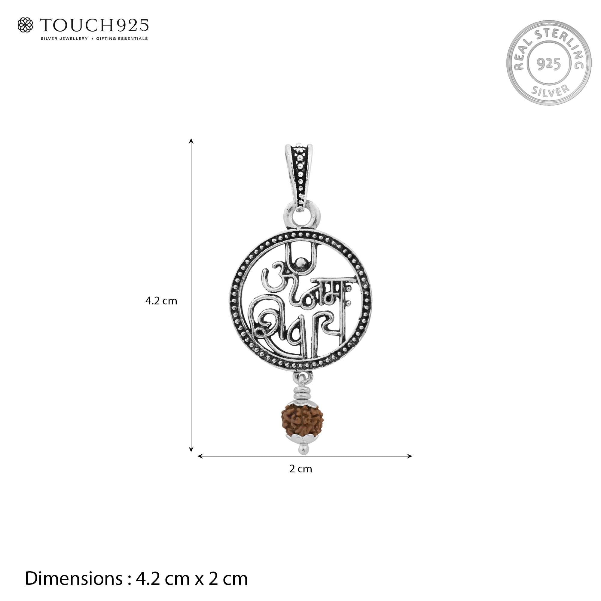 Om Namah Shivaya Silver Pendant