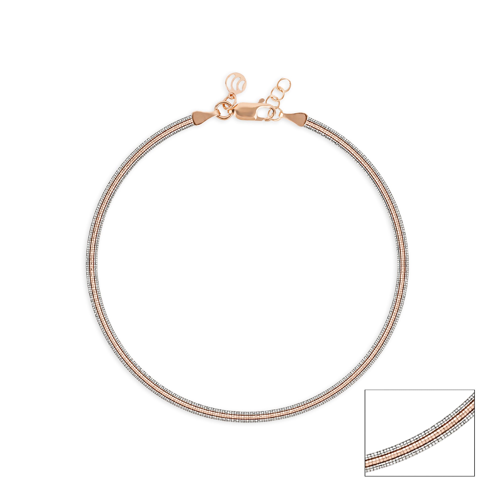Textured Snake Chain Anklet
