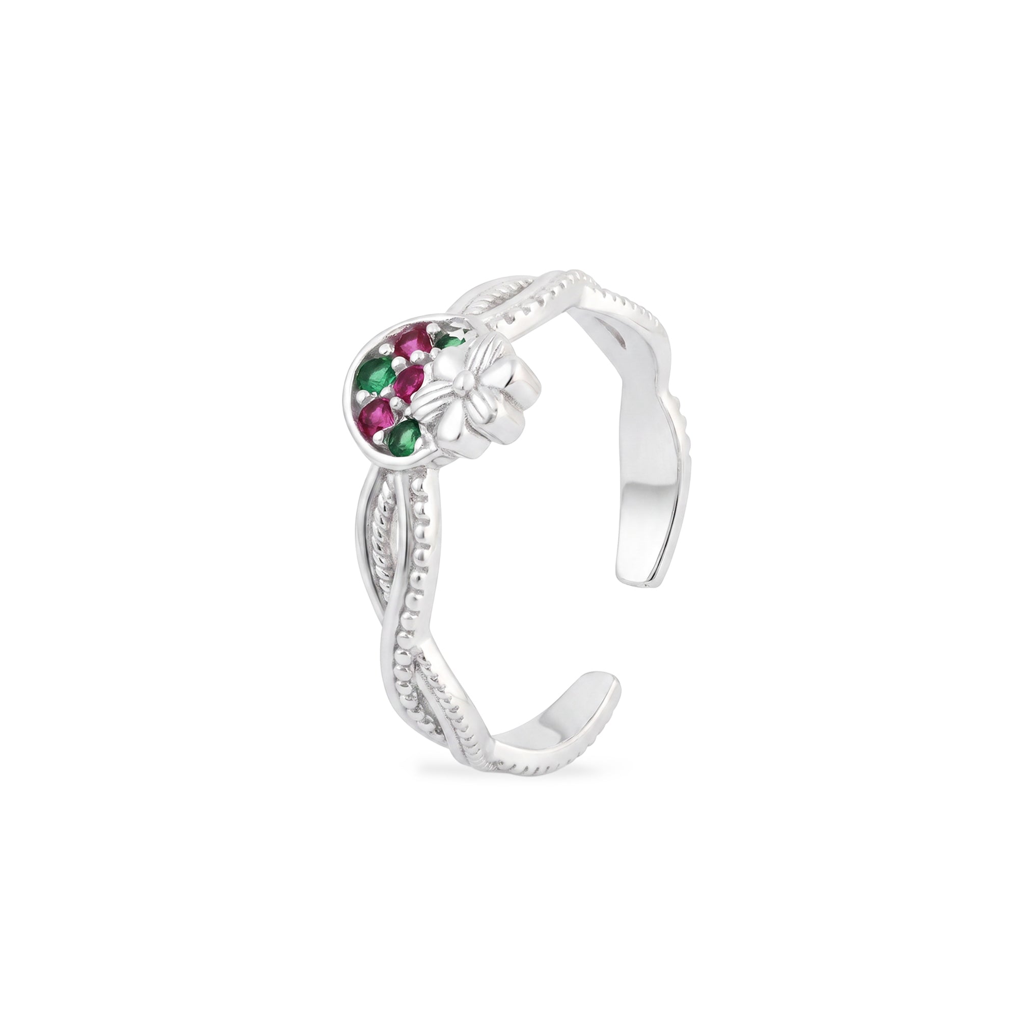 Ruby Floral Bouquet Ring