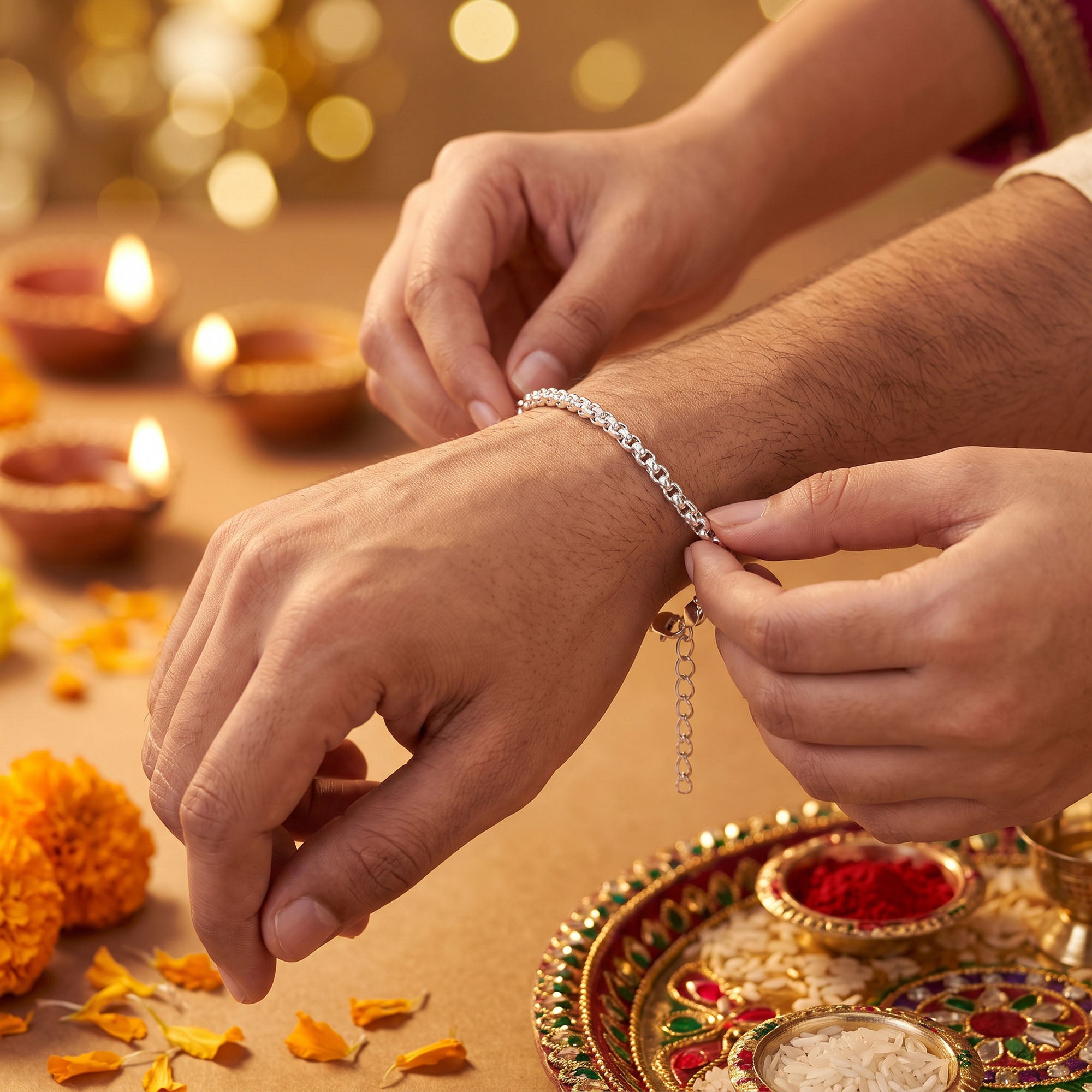 Silver Unbreakable Forever Rakhi