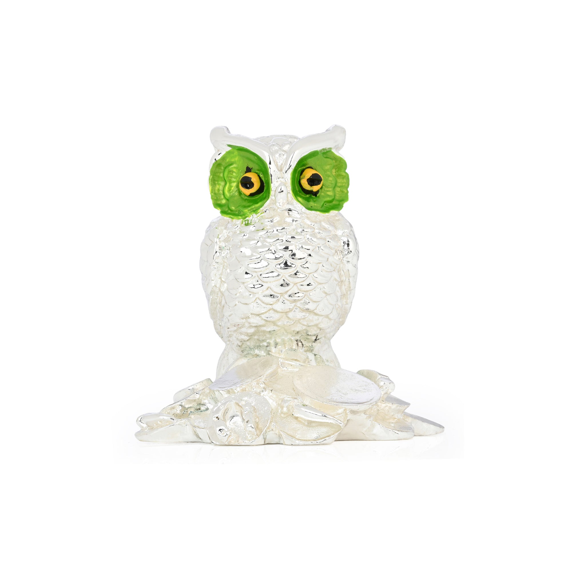 999 Silver Plated Owl Showpiece