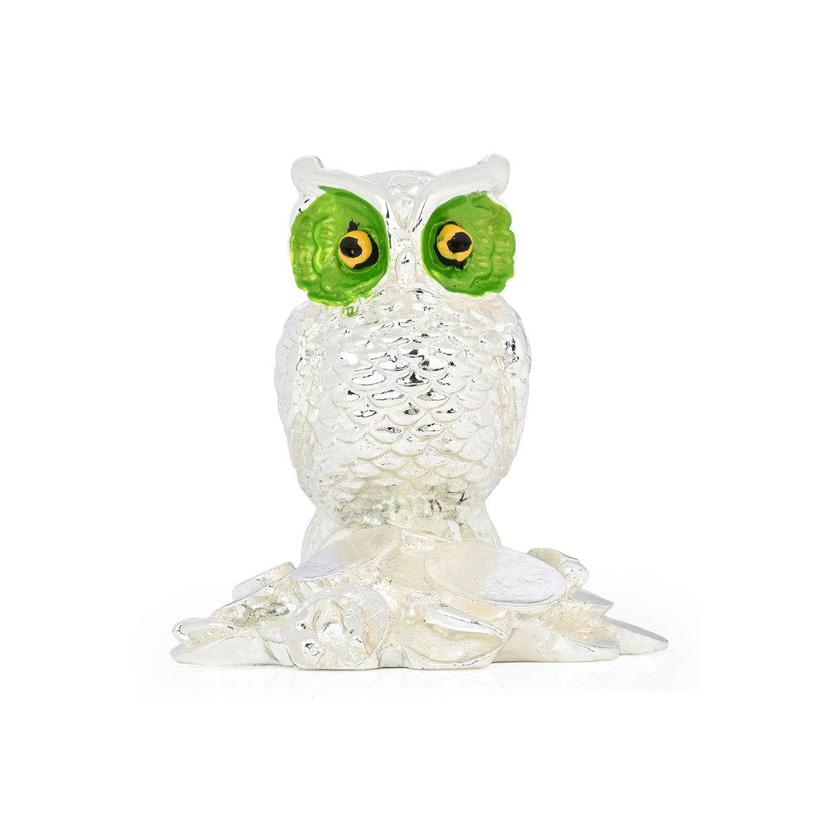 999 Silver Plated Owl Showpiece