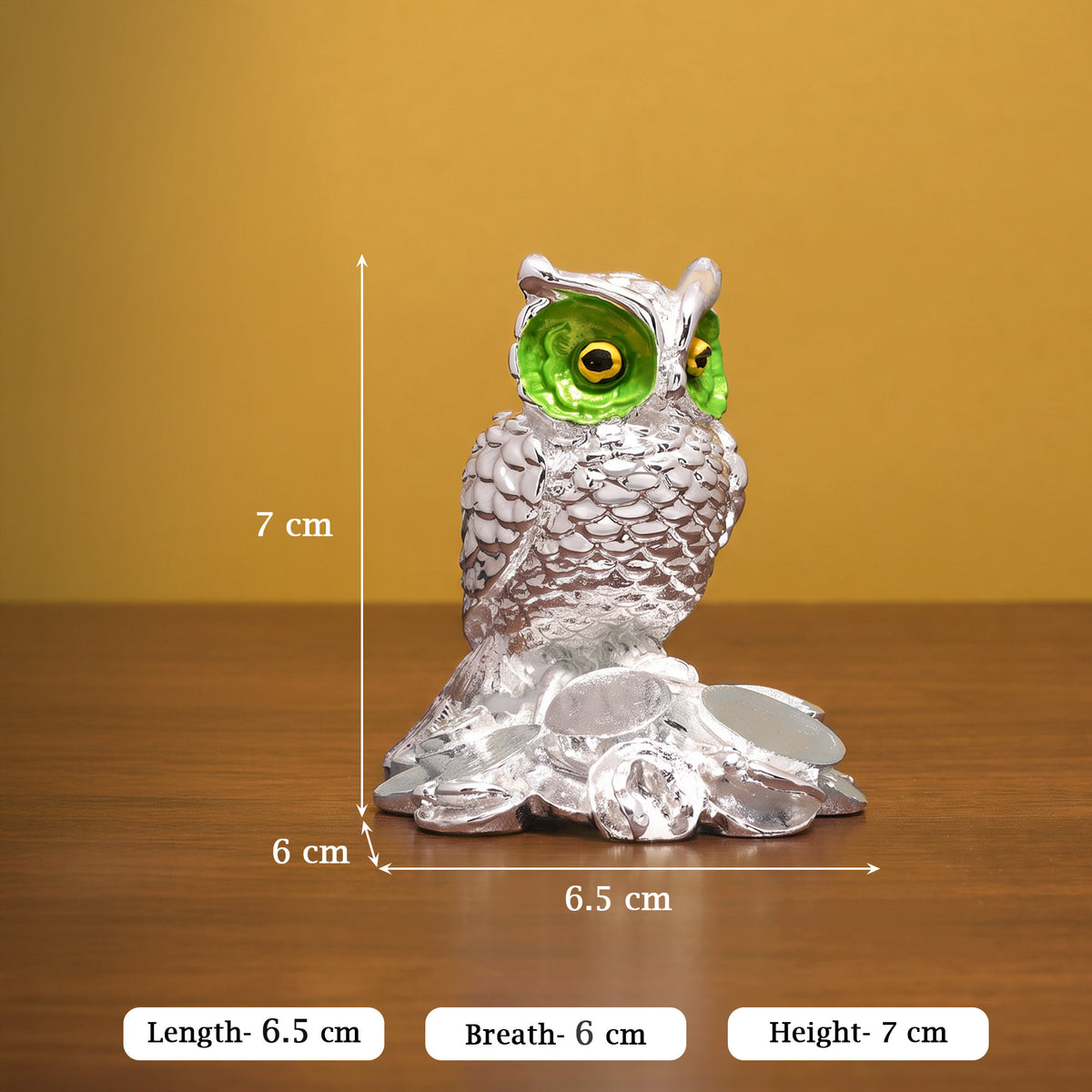 999 Silver Plated Owl Showpiece