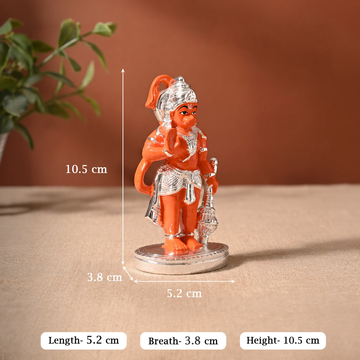 999 Silver Plated Hanuman Ji Idol