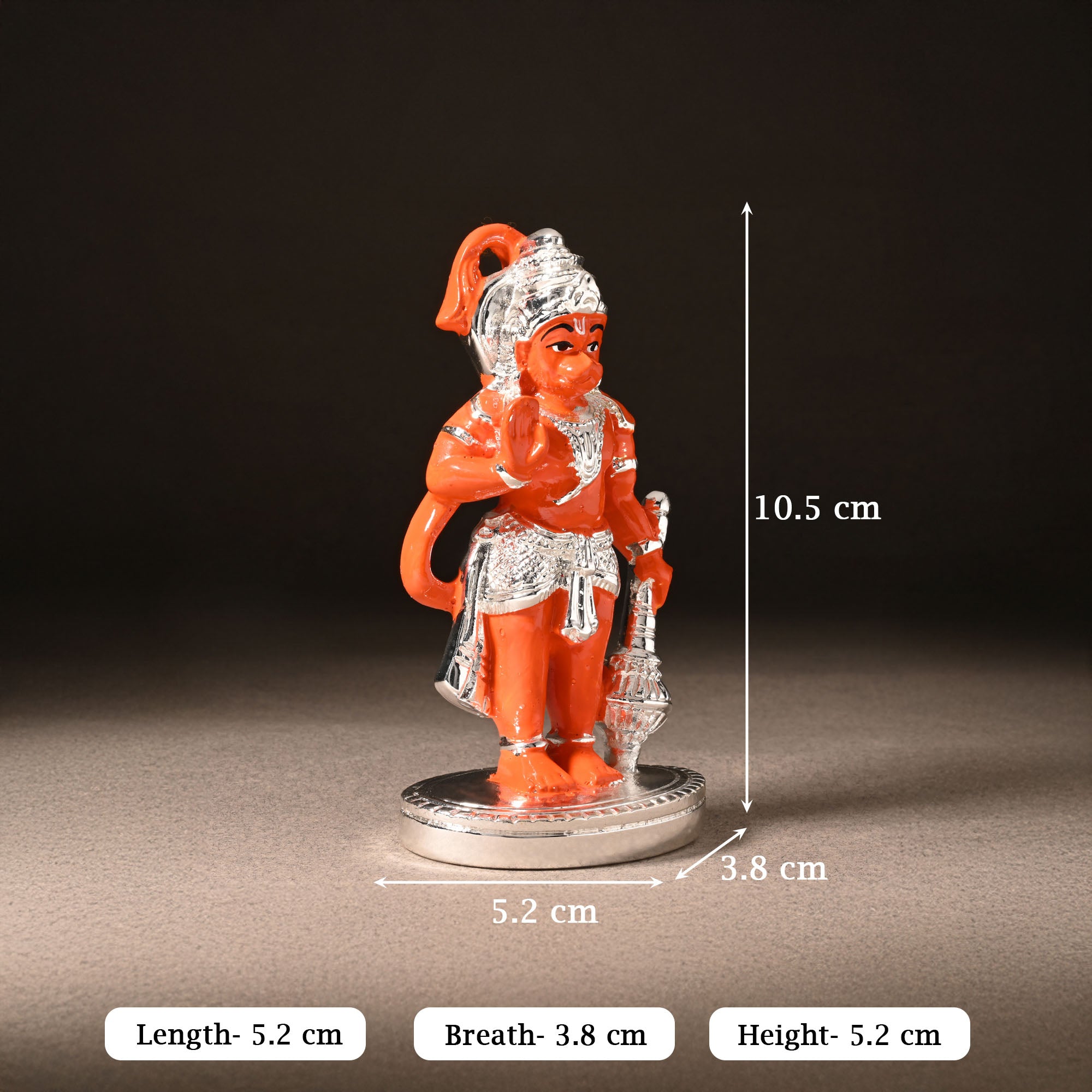999 Silver Plated Hanuman Ji Idol